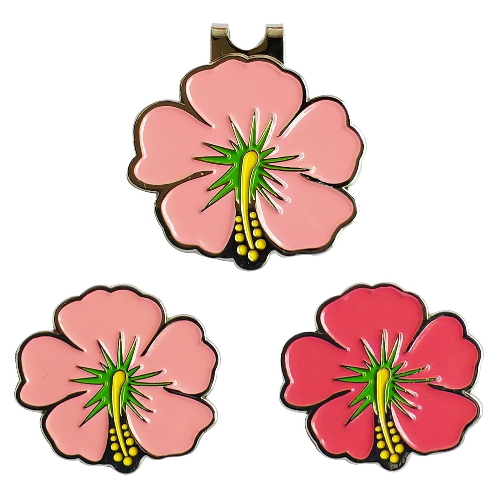 Conjunto de Marcadores de Golf Magnéticos Eshan con Clip Flor