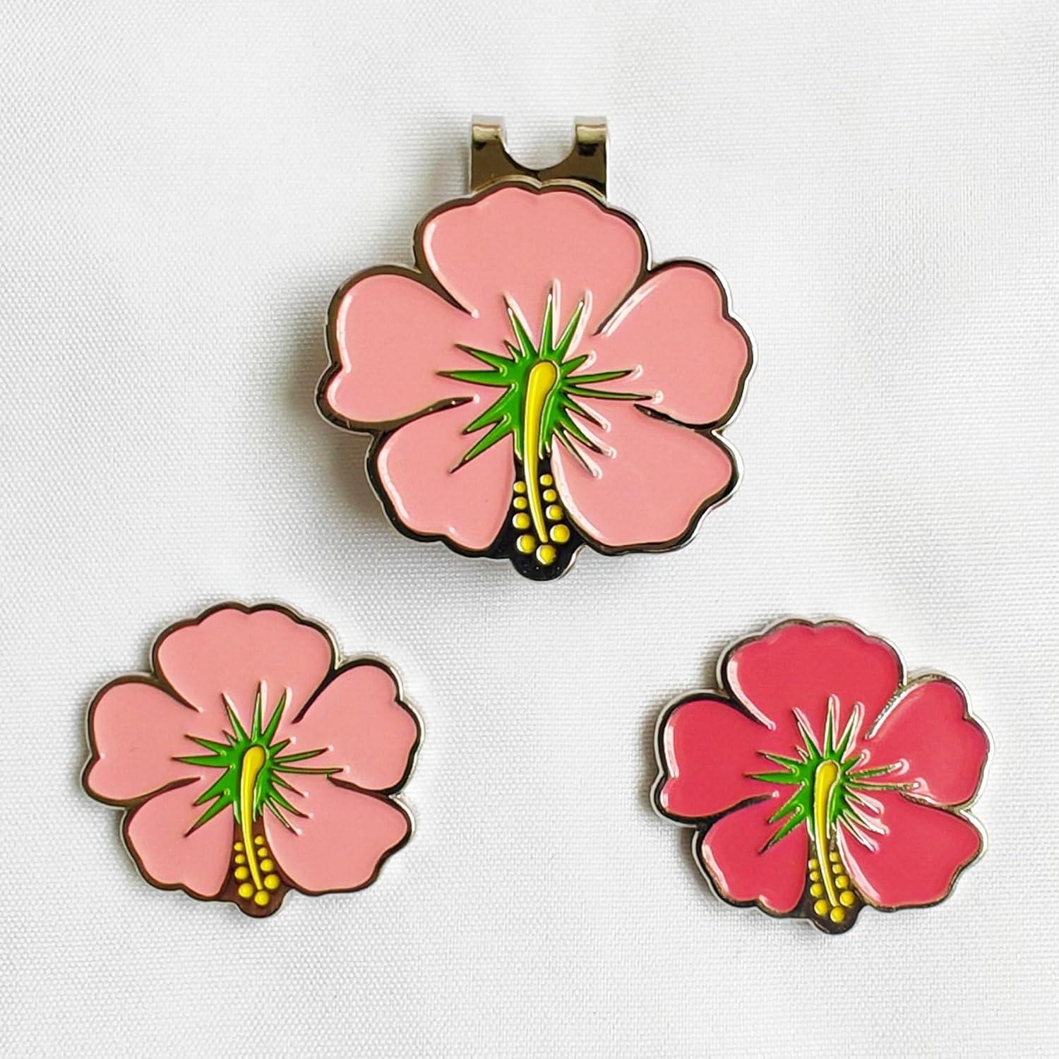 Conjunto de Marcadores de Golf Magnéticos Eshan con Clip Flor