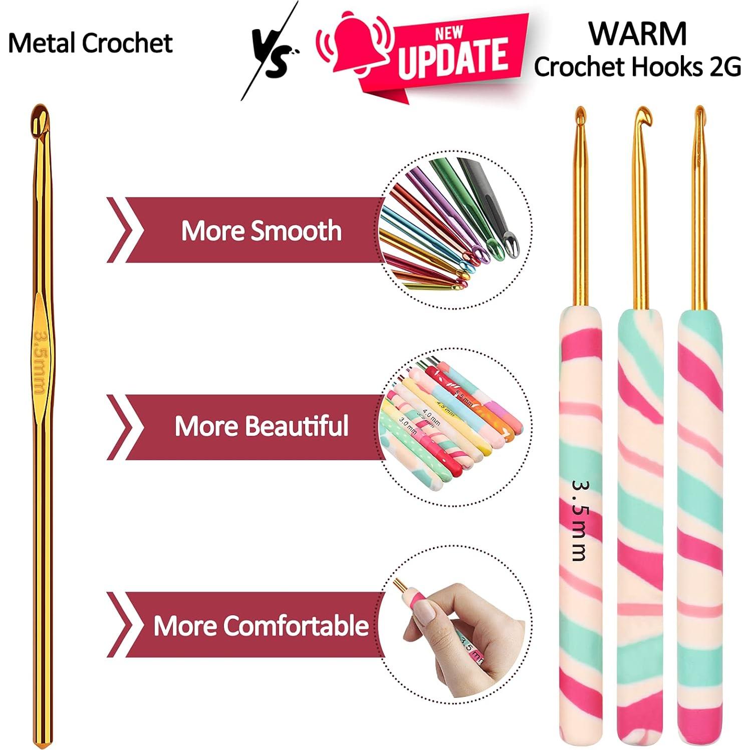 Juego de Ganchillos de Crochet Coopay 9 Piezas 2-6 mm