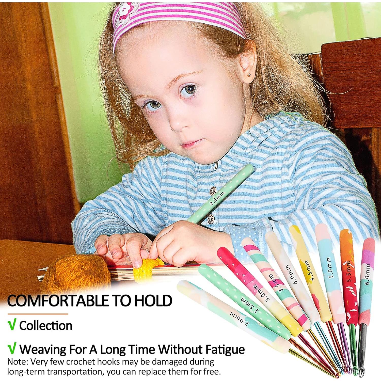 Juego de Ganchillos de Crochet Coopay 9 Piezas 2-6 mm