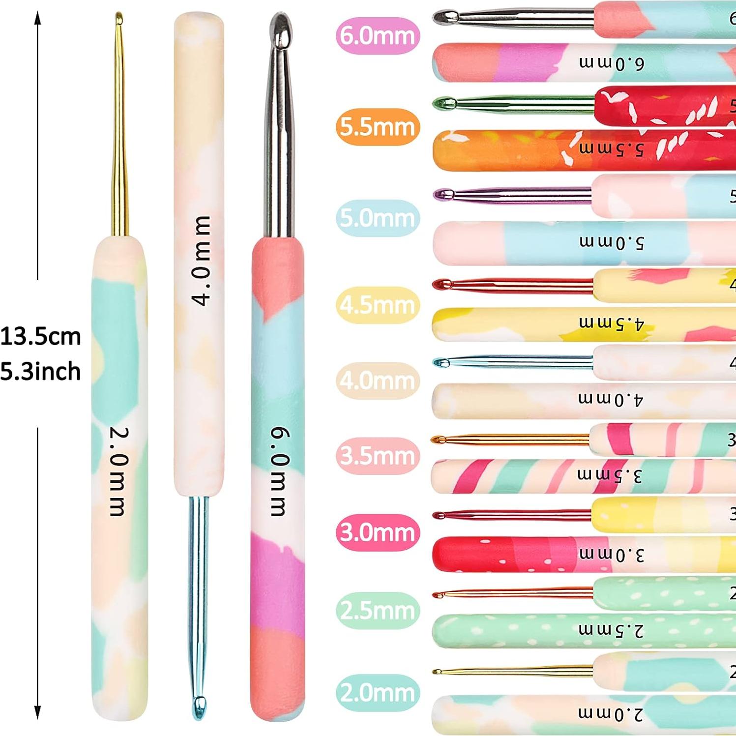 Juego de Ganchillos de Crochet Coopay 9 Piezas 2-6 mm