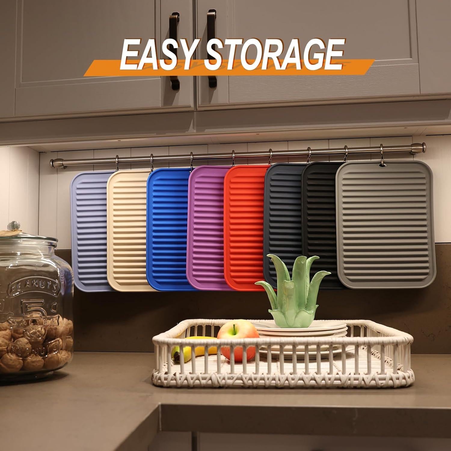 Trivetes de Silicona Joyhalo 4 Piezas Resistentes al Calor