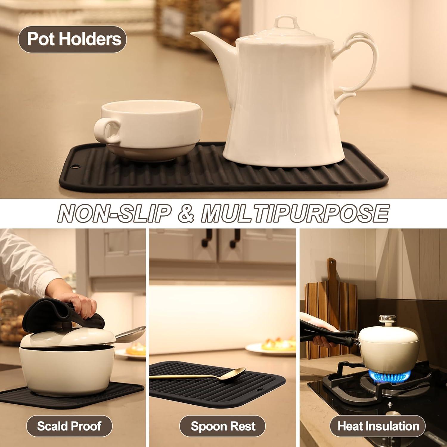 Trivetes de Silicona Joyhalo 4 Piezas Resistentes al Calor