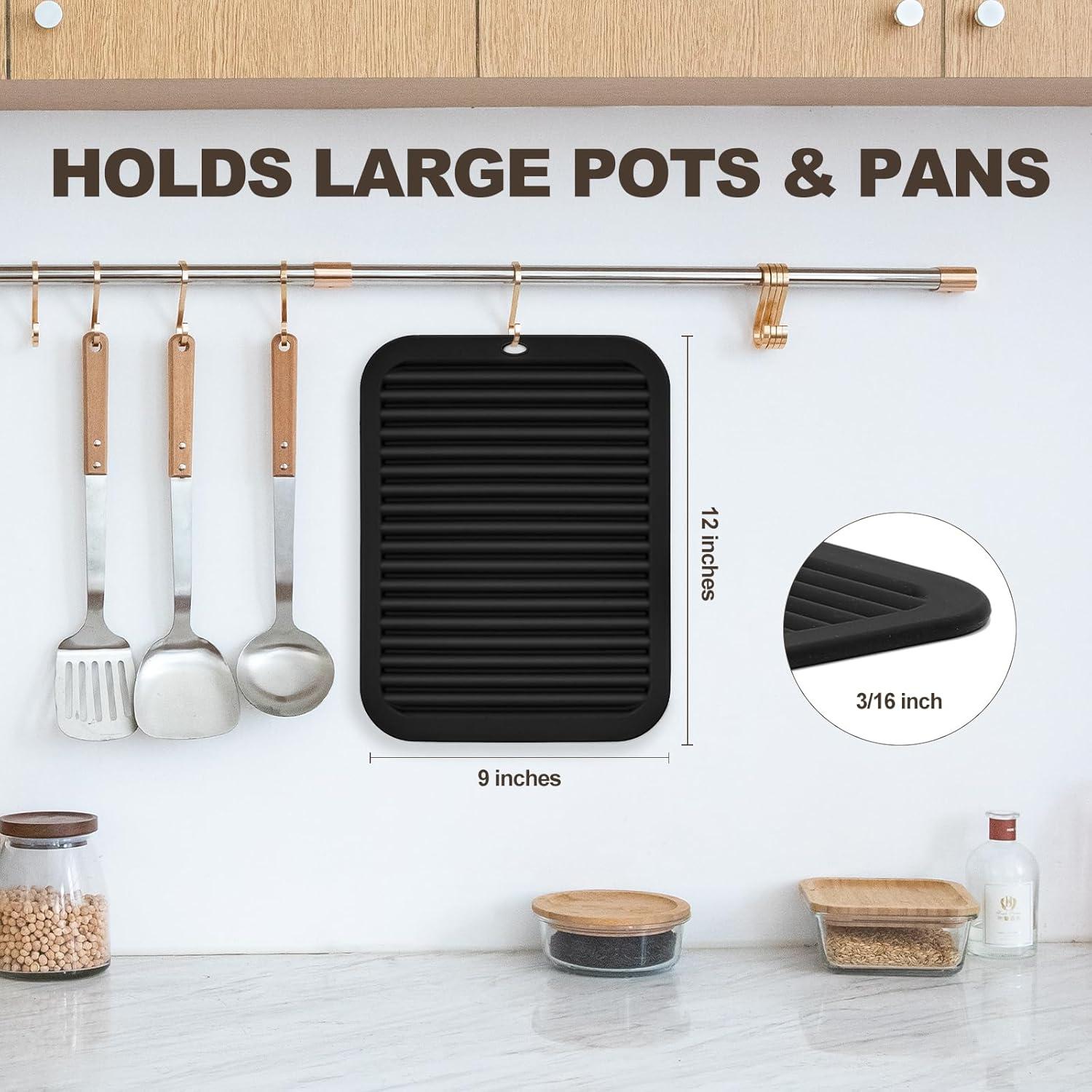 Trivetes de Silicona Joyhalo 4 Piezas Resistentes al Calor