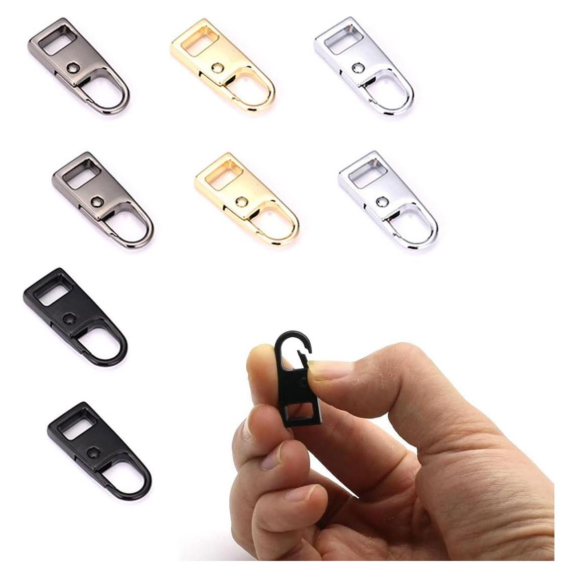 Tiradores de Cremallera de Metal FKEYTO - 8 Piezas, 4 Colores