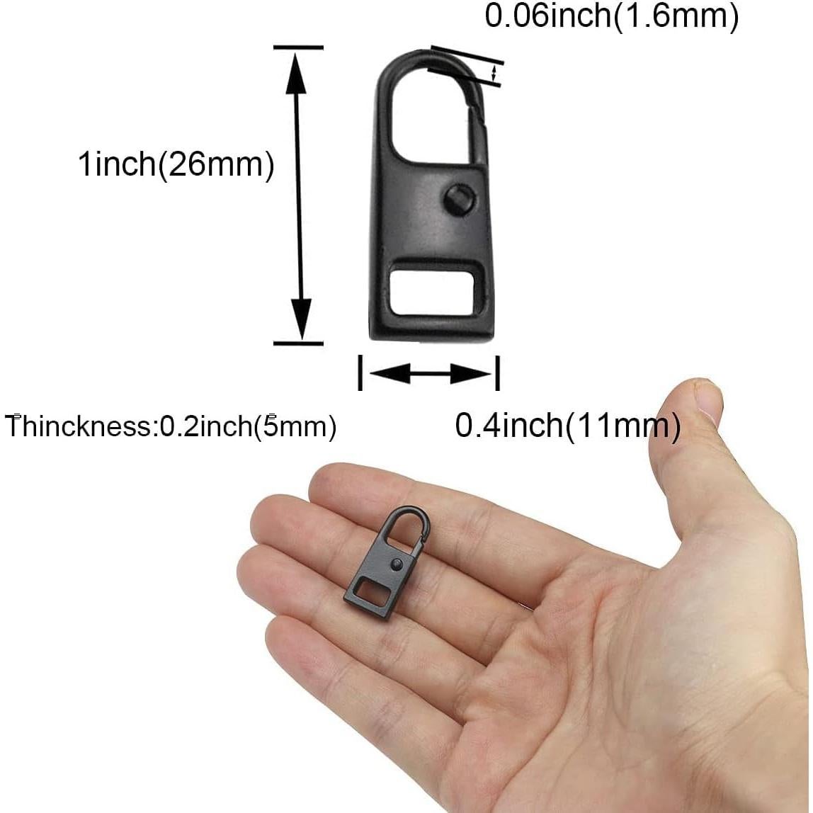 Tiradores de Cremallera de Metal FKEYTO - 8 Piezas, 4 Colores