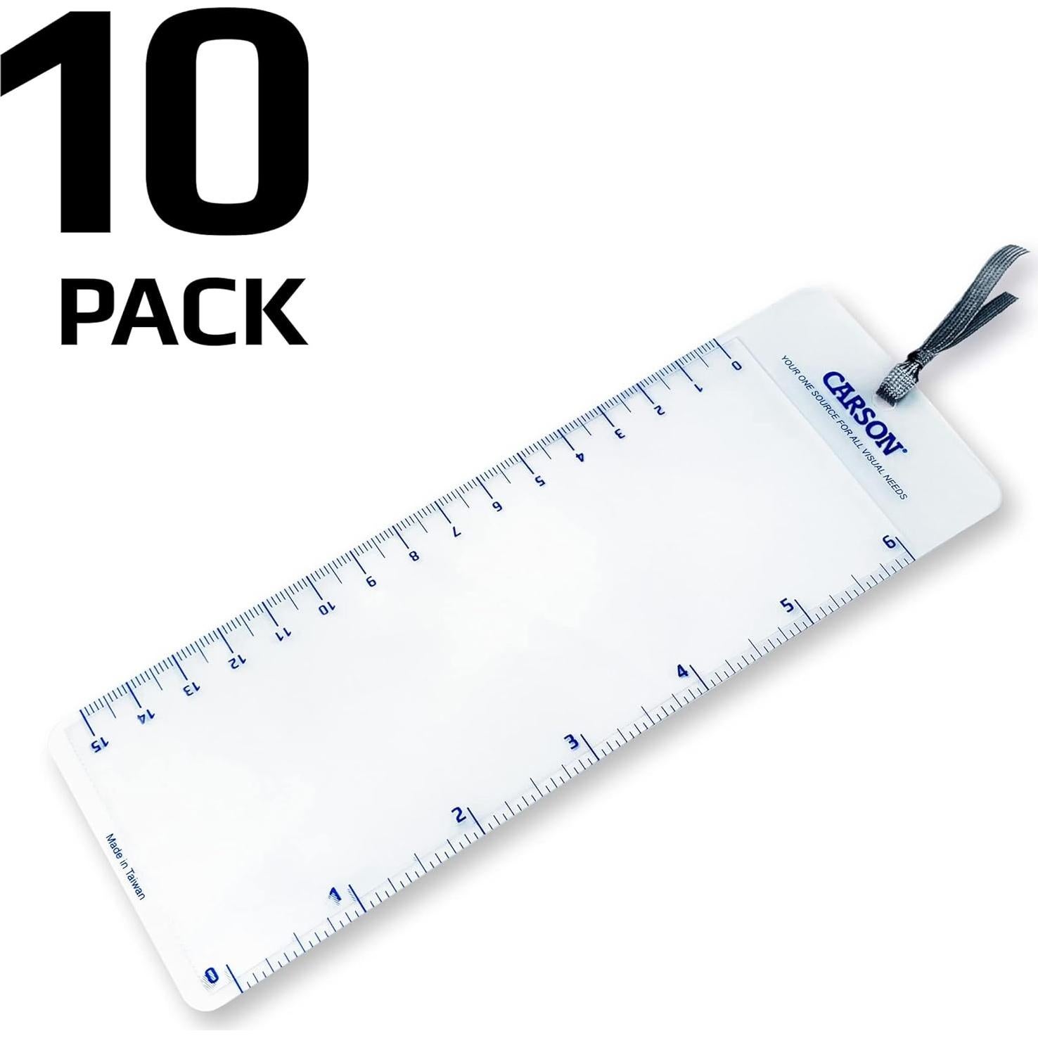 Lupa de Página Fresnel Carson MagniMark 3x con Regla 15.24 cm - 10 Unidades