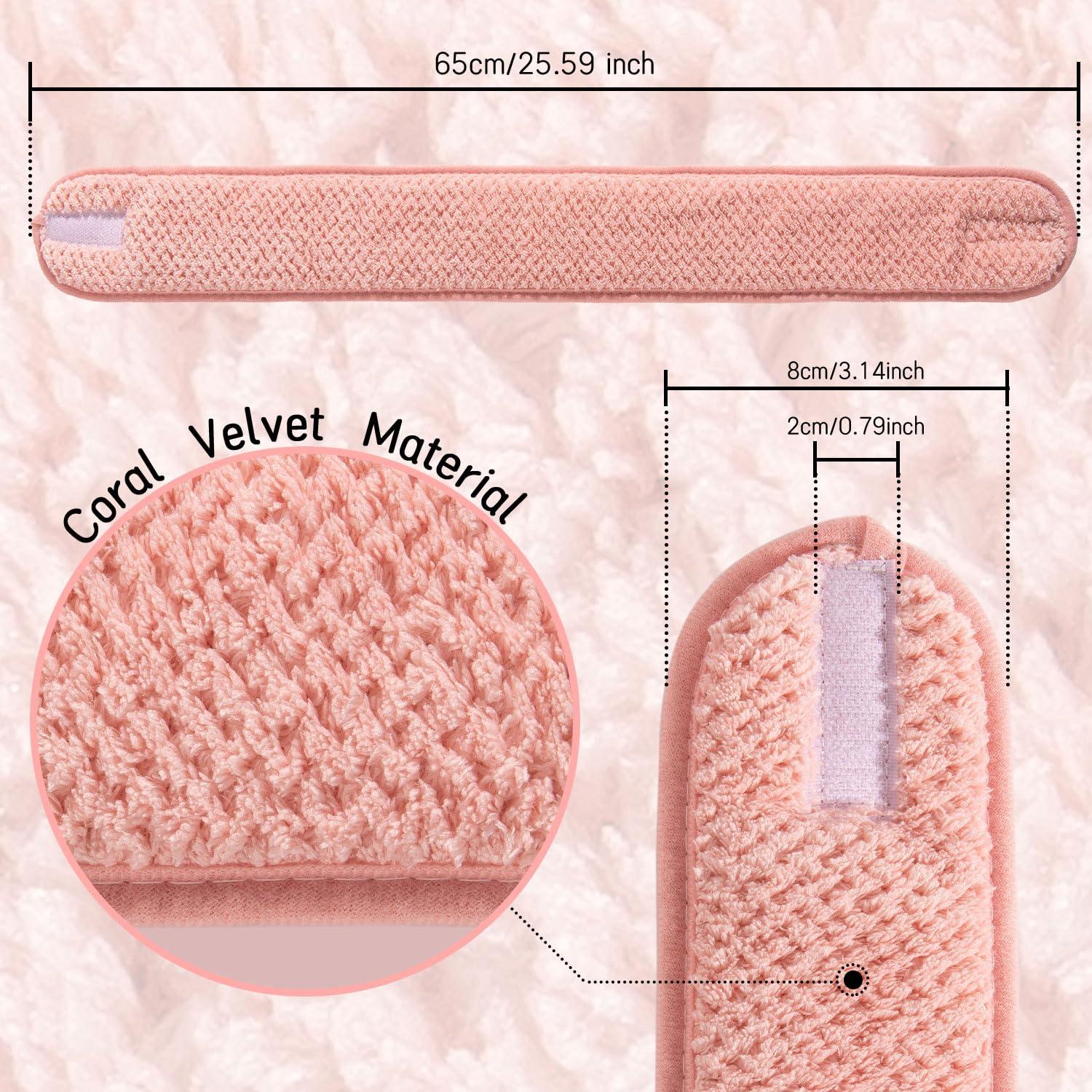 Banda Facial Spa Whaline 4 Piezas Ajustable Suave 65x8cm