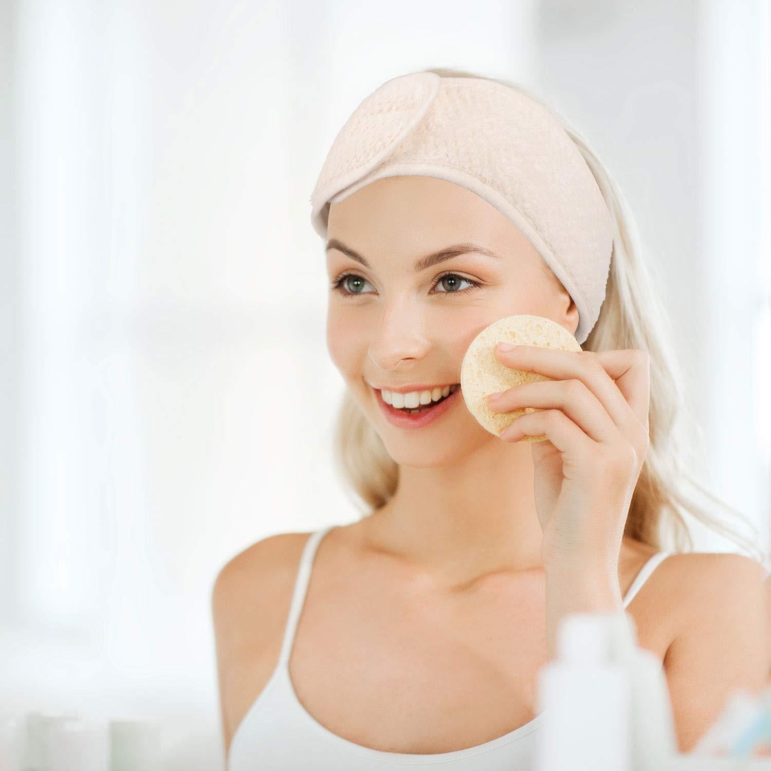 Banda Facial Spa Whaline 4 Piezas Ajustable Suave 65x8cm