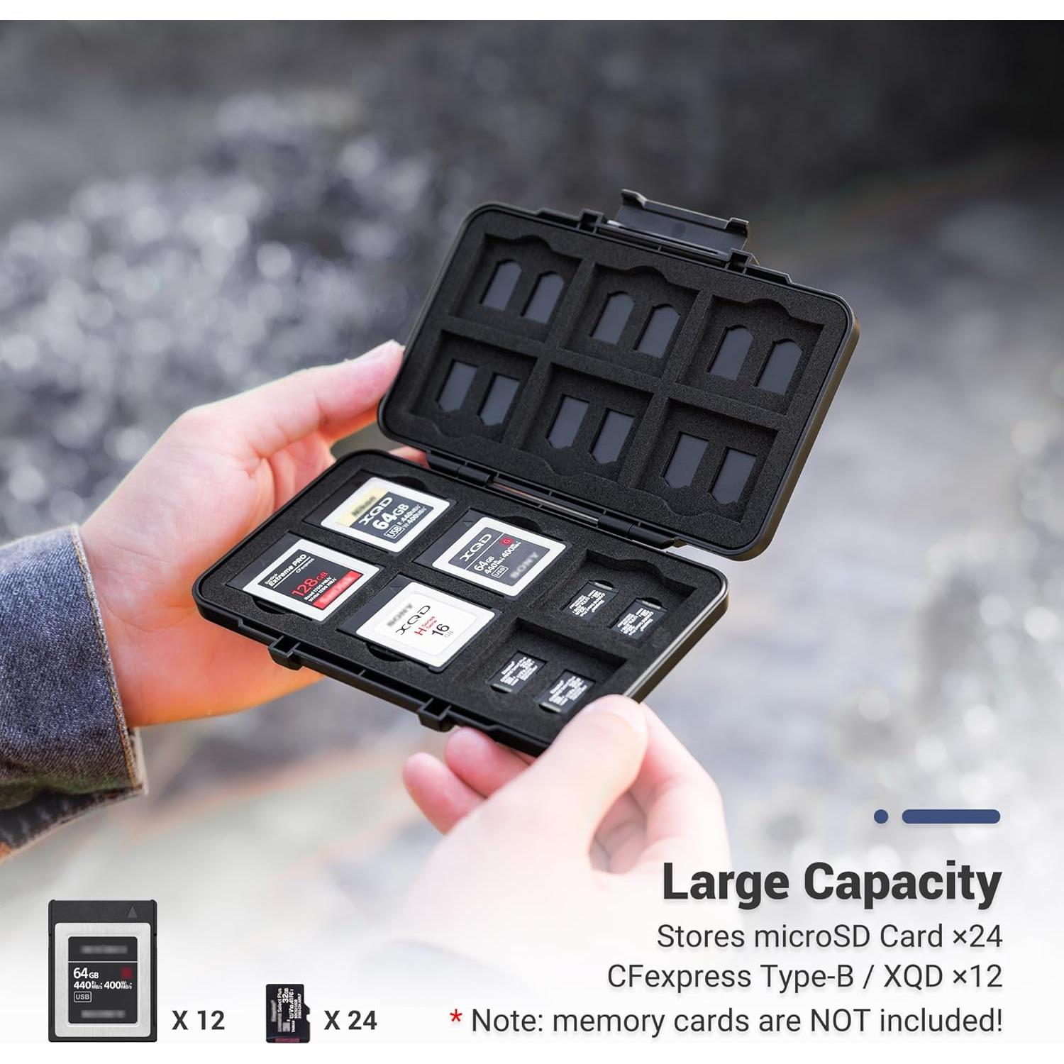 Soporte de Almacenamiento JJC para 12 CFexpress Tipo B y 24 TF