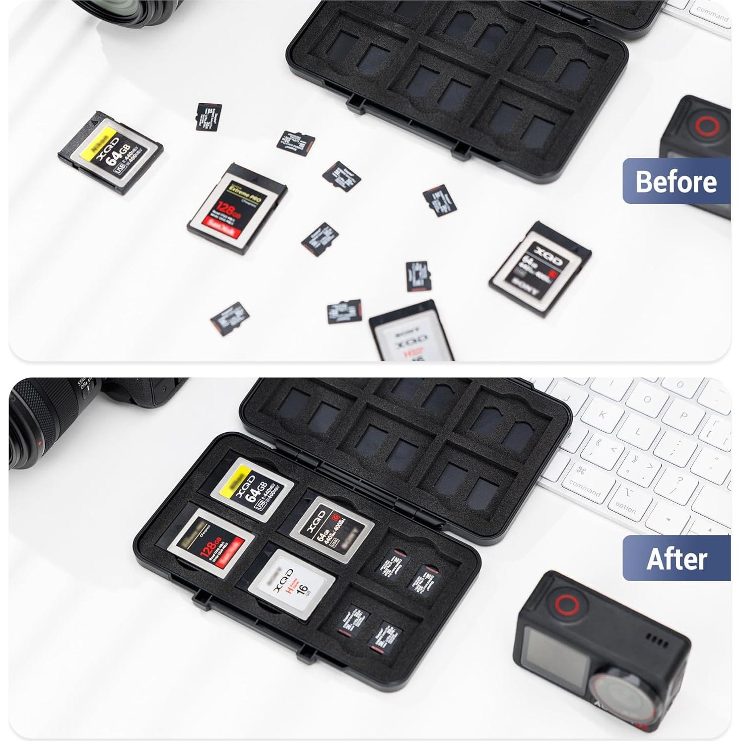 Soporte de Almacenamiento JJC para 12 CFexpress Tipo B y 24 TF