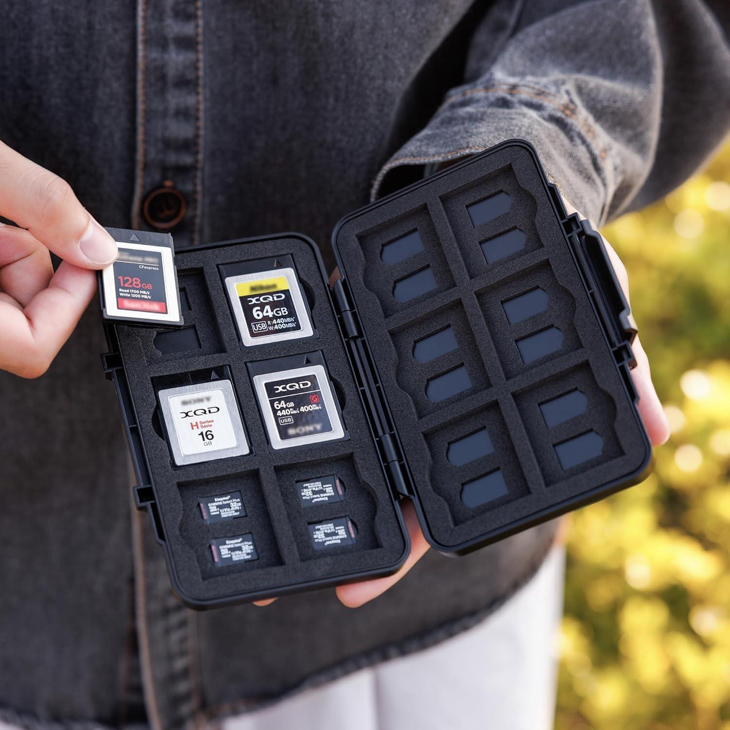 Soporte de Almacenamiento JJC para 12 CFexpress Tipo B y 24 TF