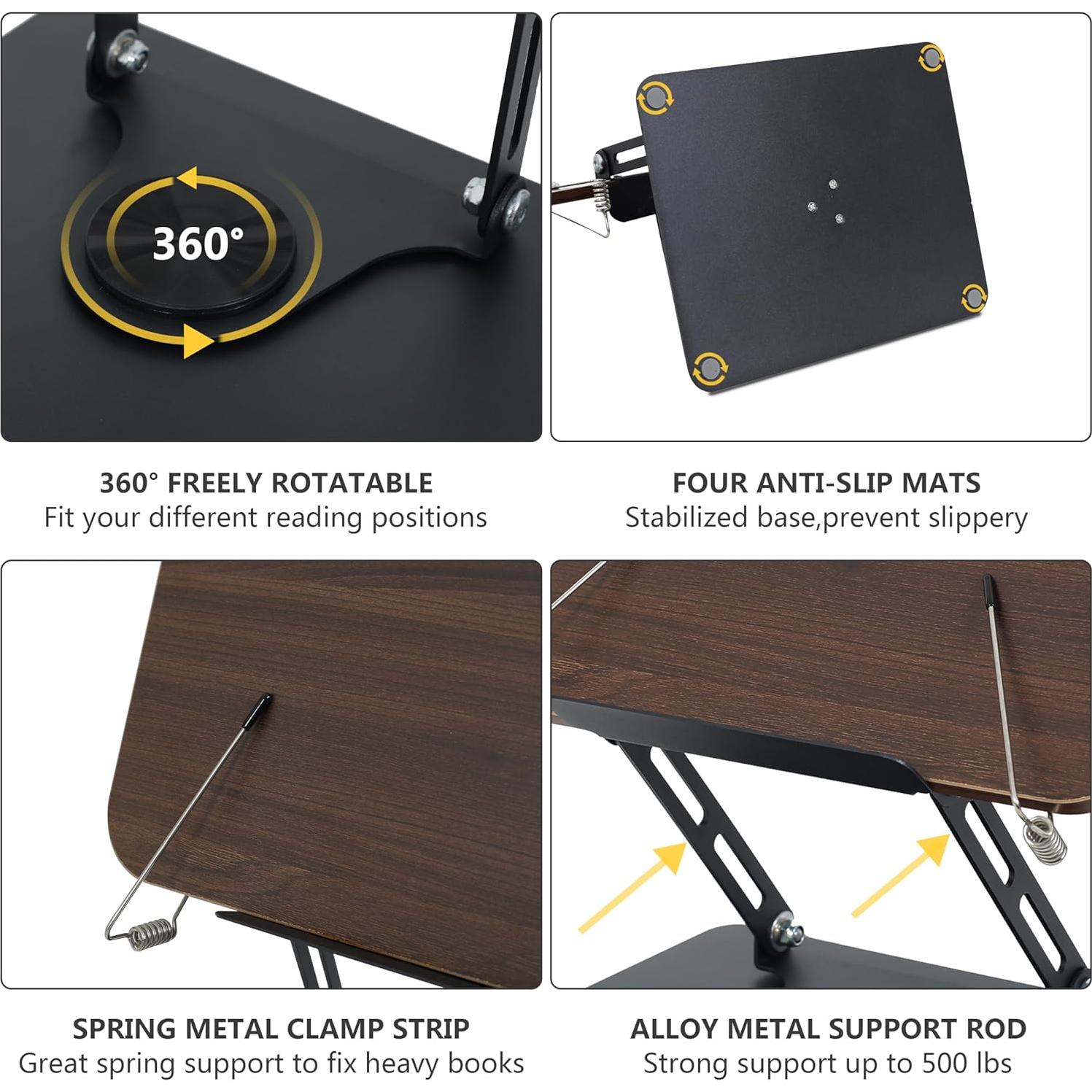 Soporte de Libro GYINGS Multi-Angulo 360° Plegable 1.27 kg