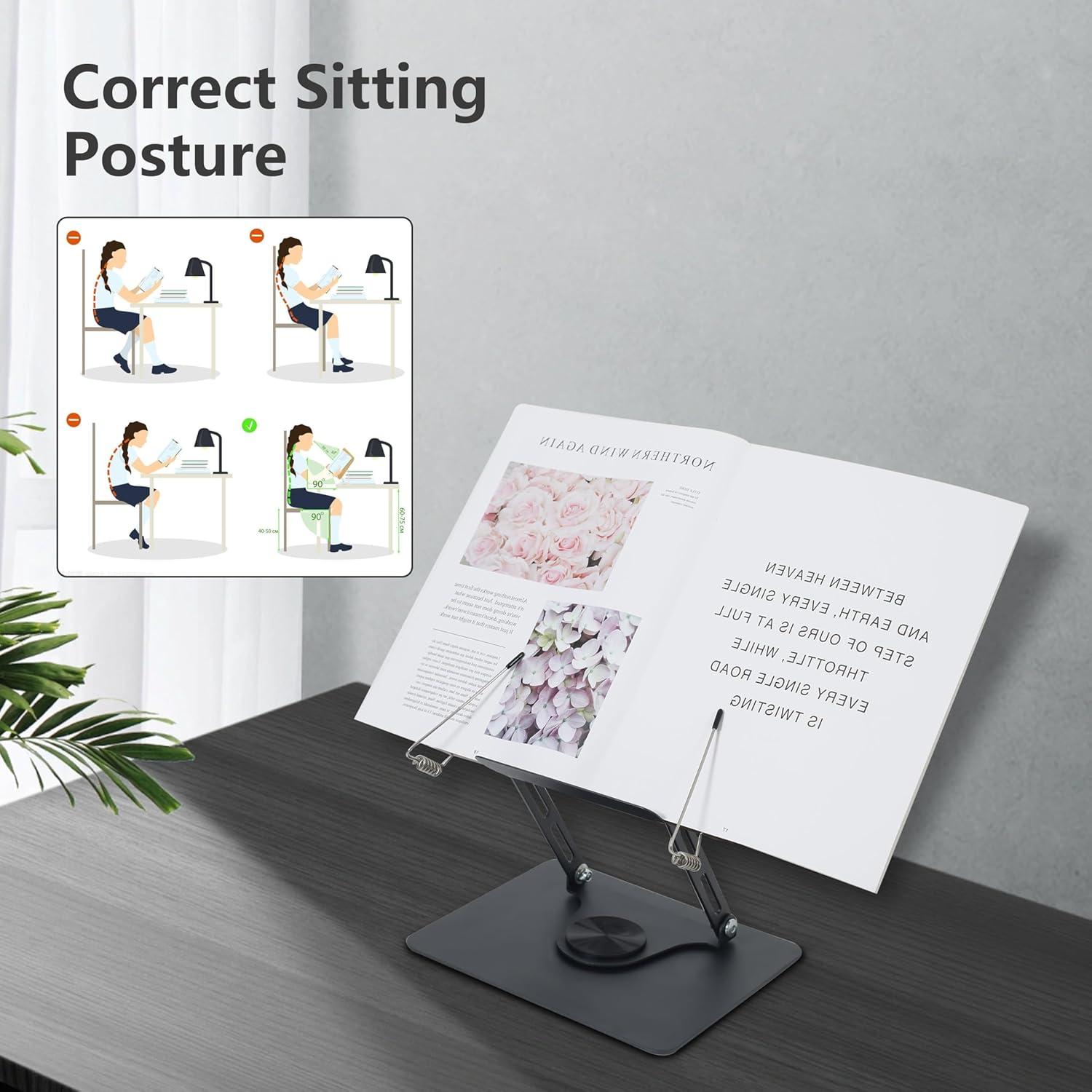 Soporte de Libro GYINGS Multi-Angulo 360° Plegable 1.27 kg