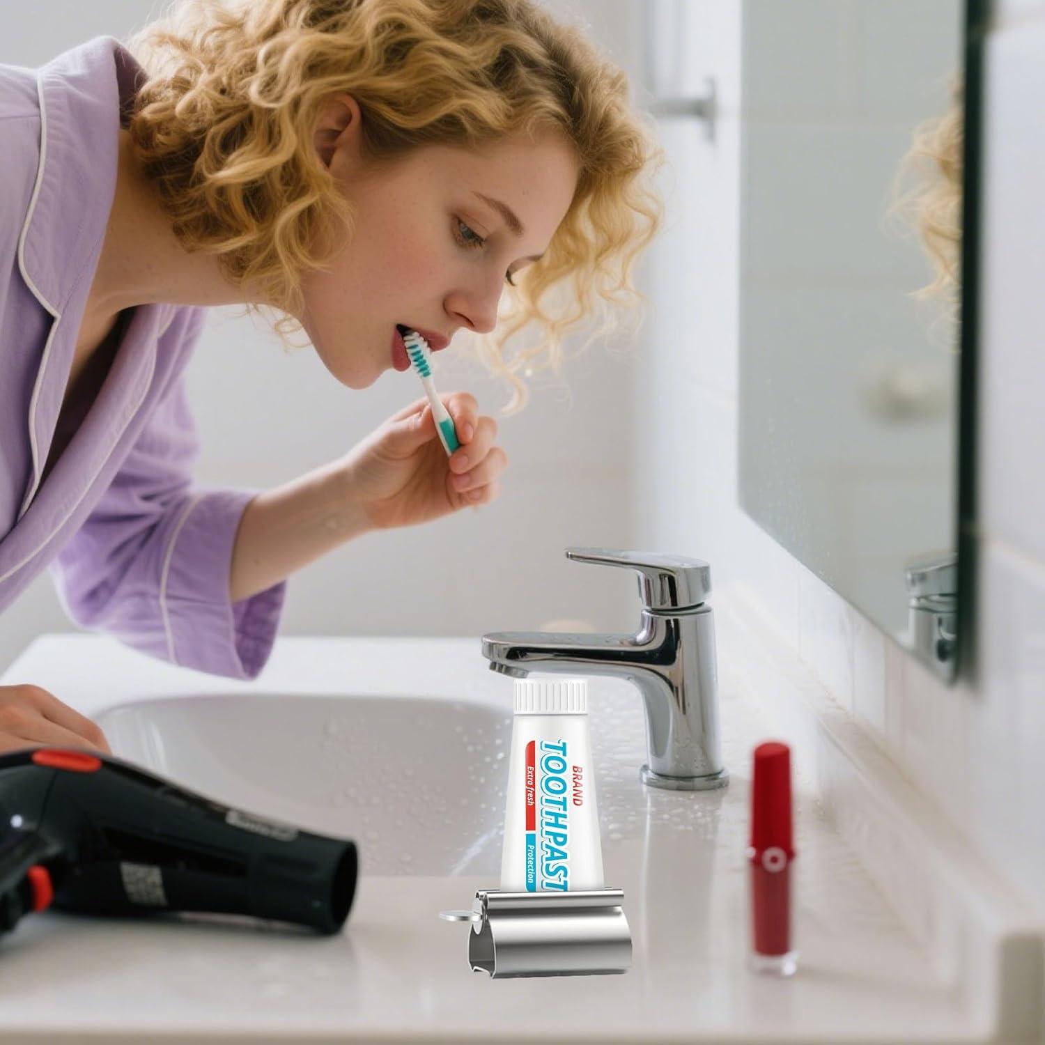 Exprimidor de Pasta de Dientes LOVEINUSA Acero Inoxidable Plata