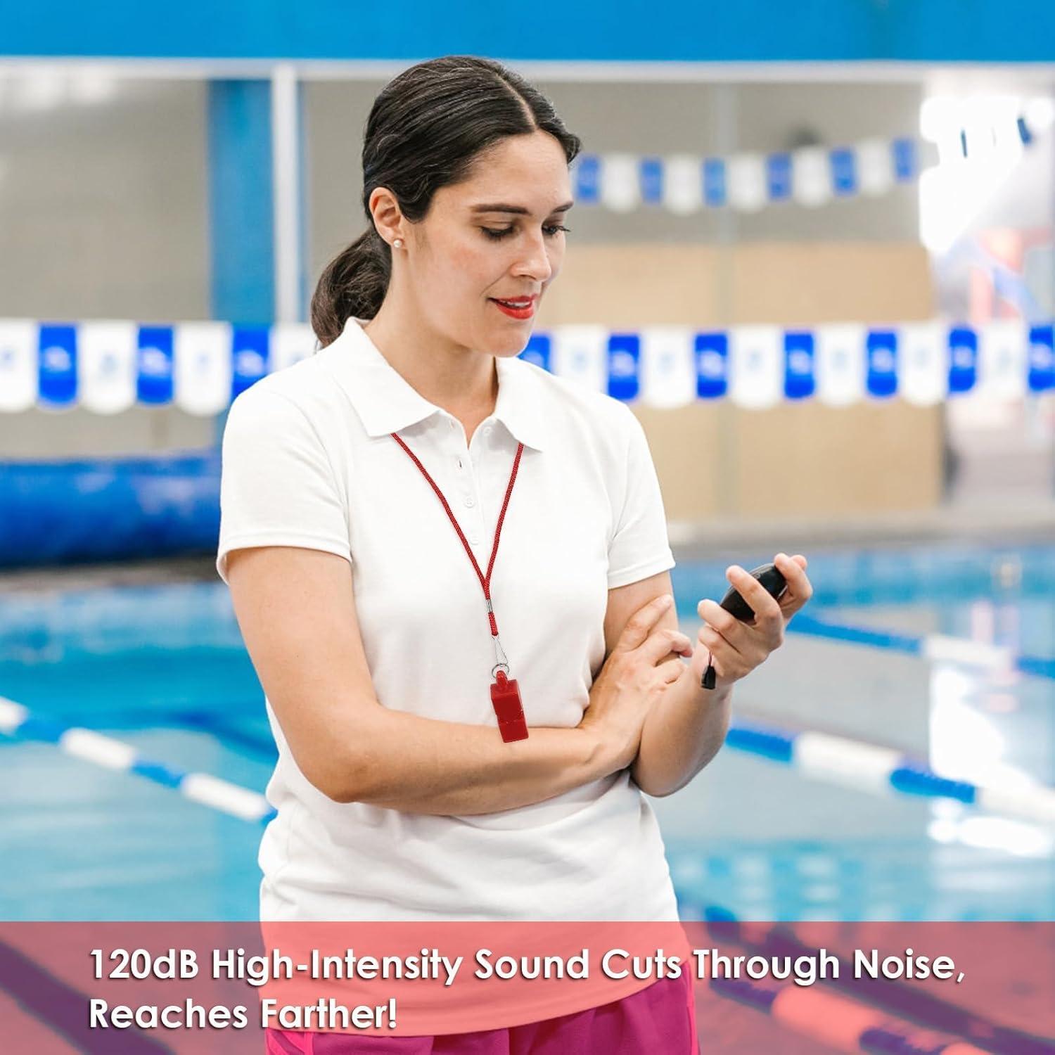 Silbato de Emergencia Rojo smrtcol 120dB con Cordón