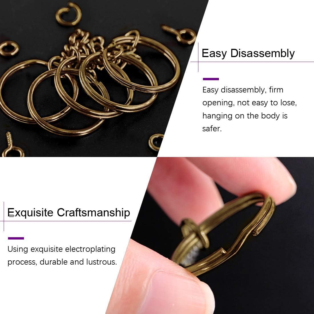 Kit 450 Piezas Anillos de Llave Swpeet 25mm con Cadena