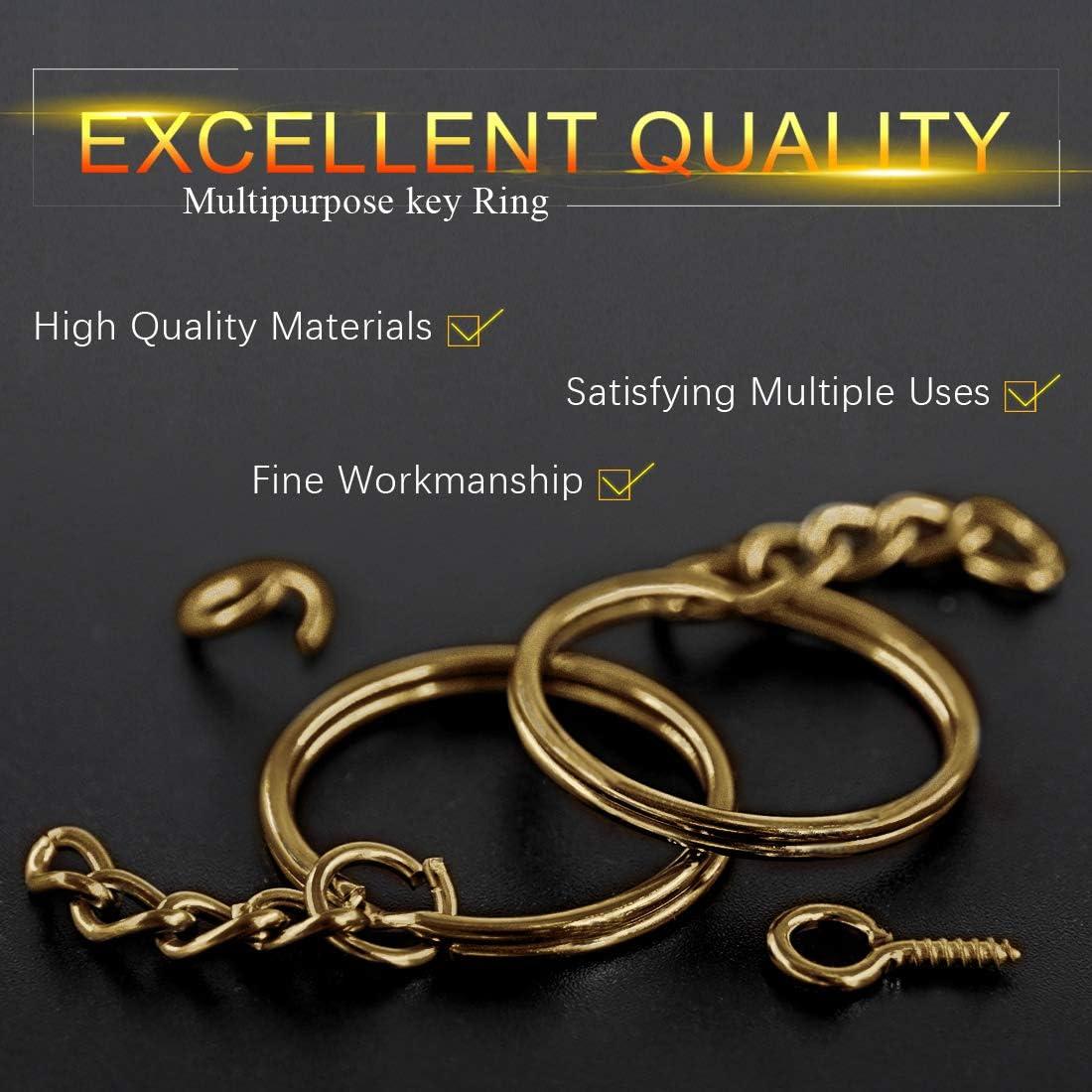 Kit 450 Piezas Anillos de Llave Swpeet 25mm con Cadena