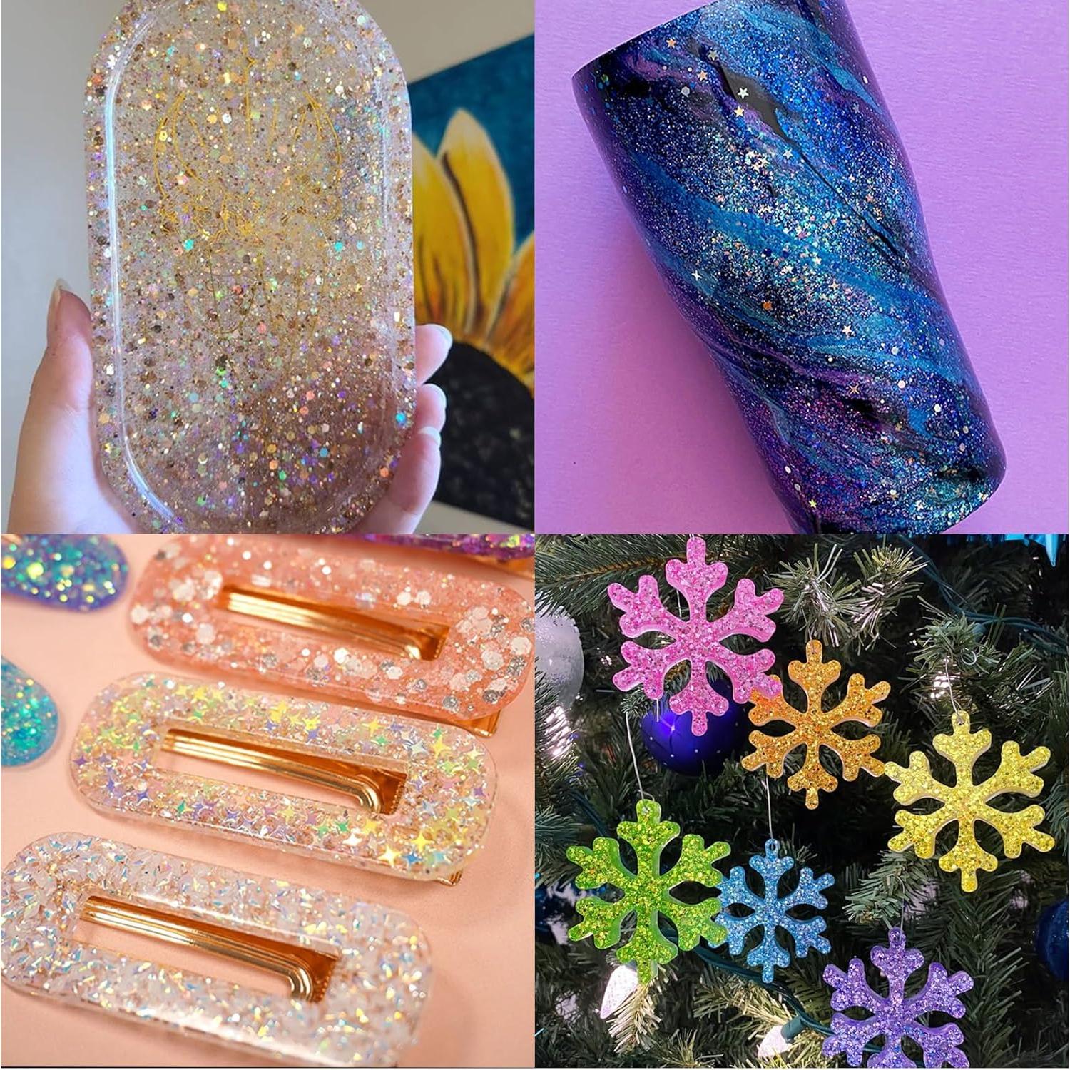 Set de 45 Brillos Holográficos Linwulte para Manualidades y Belleza