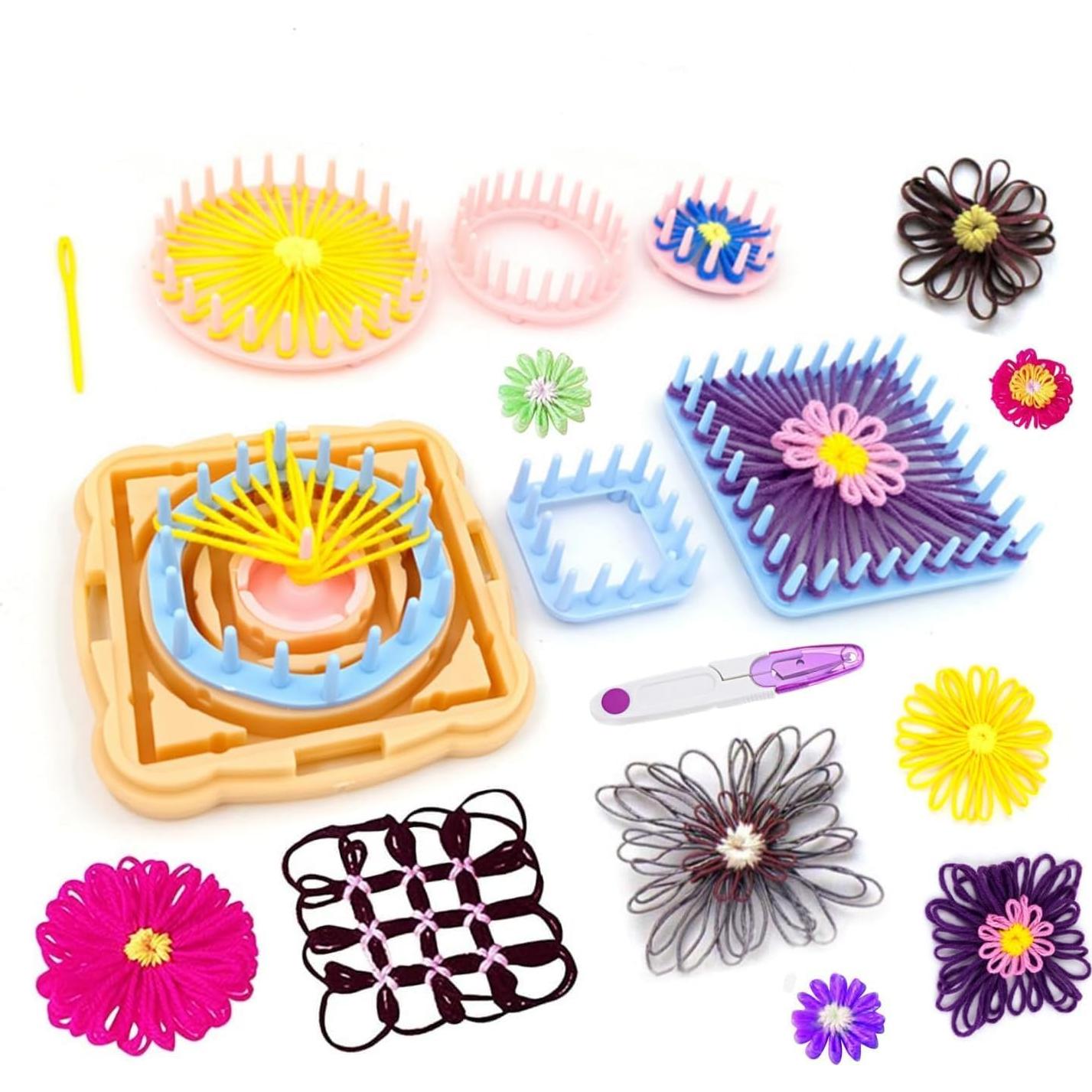 Kit de Telar Ayasee para Flores - 12 Colores de Hilo Acrílico