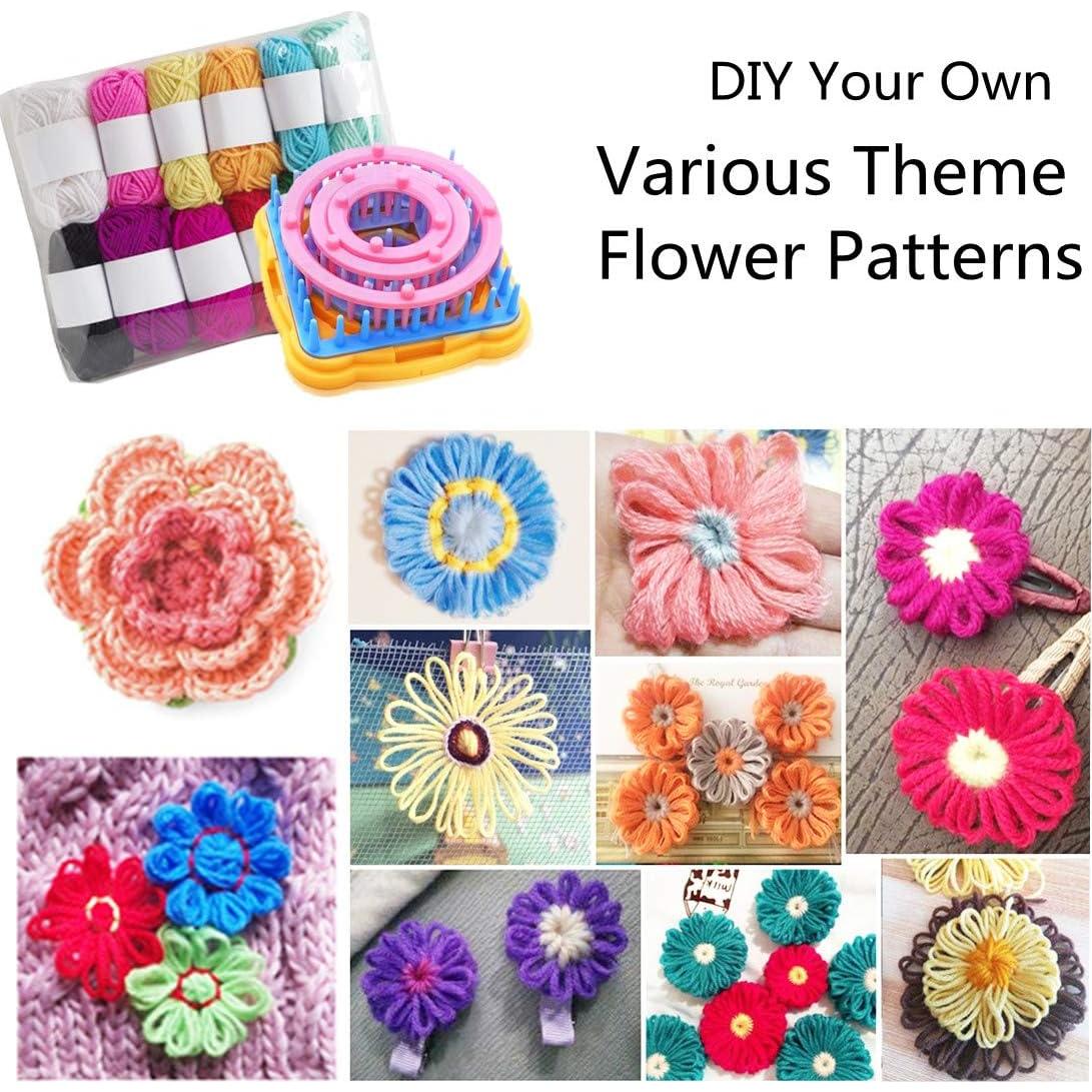 Kit de Telar Ayasee para Flores - 12 Colores de Hilo Acrílico