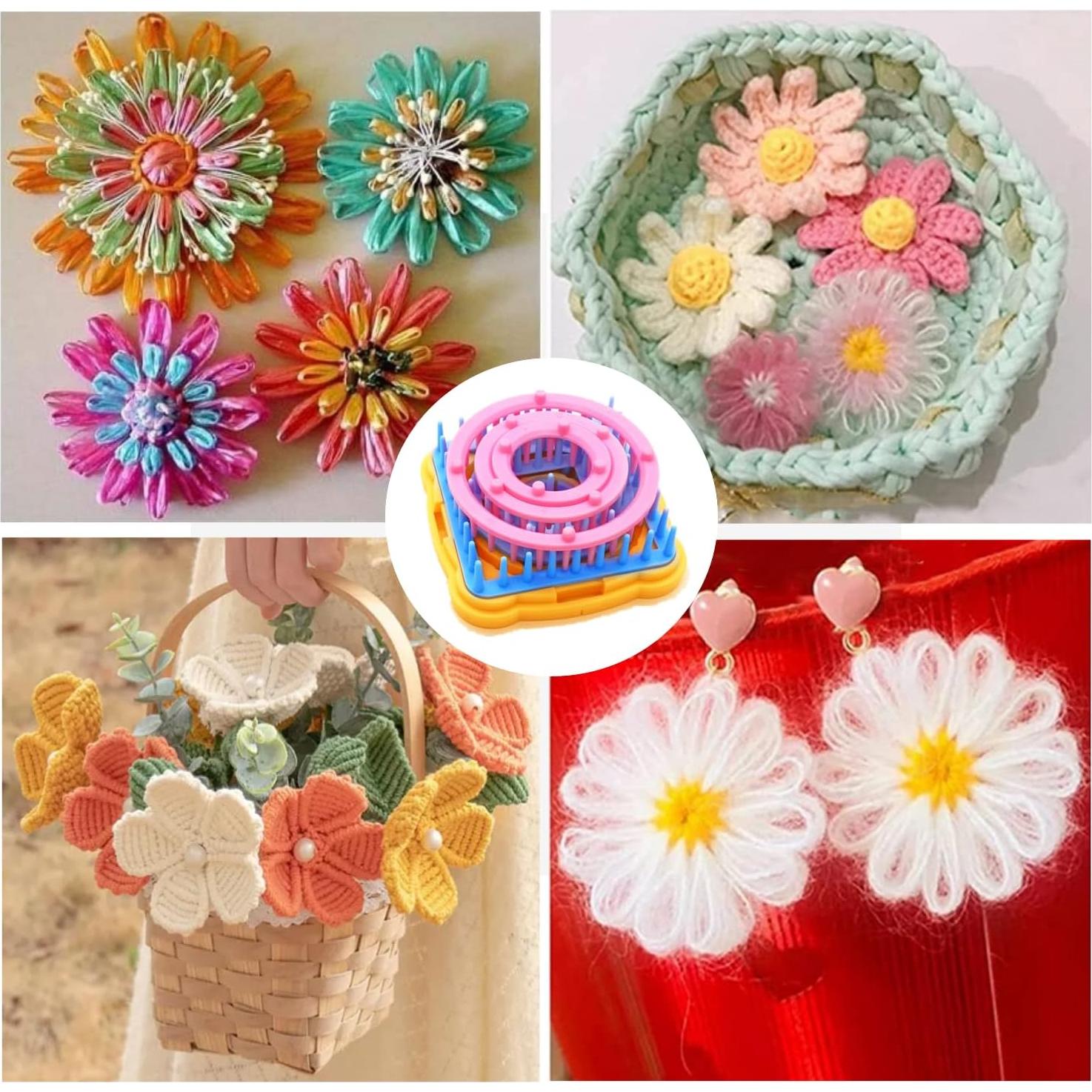 Kit de Telar Ayasee para Flores - 12 Colores de Hilo Acrílico