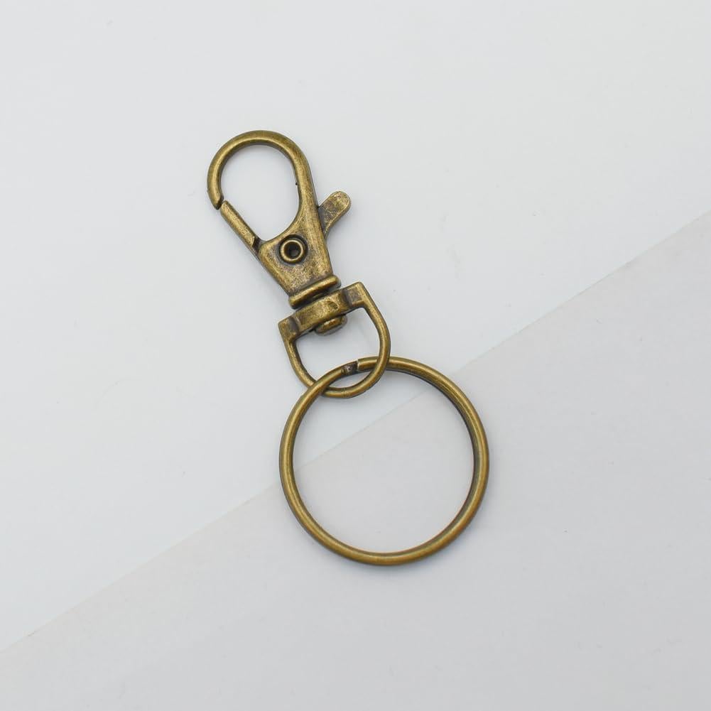 60 Ganchos Giratorios de Bronce PEOUWNES para Llaveros DIY
