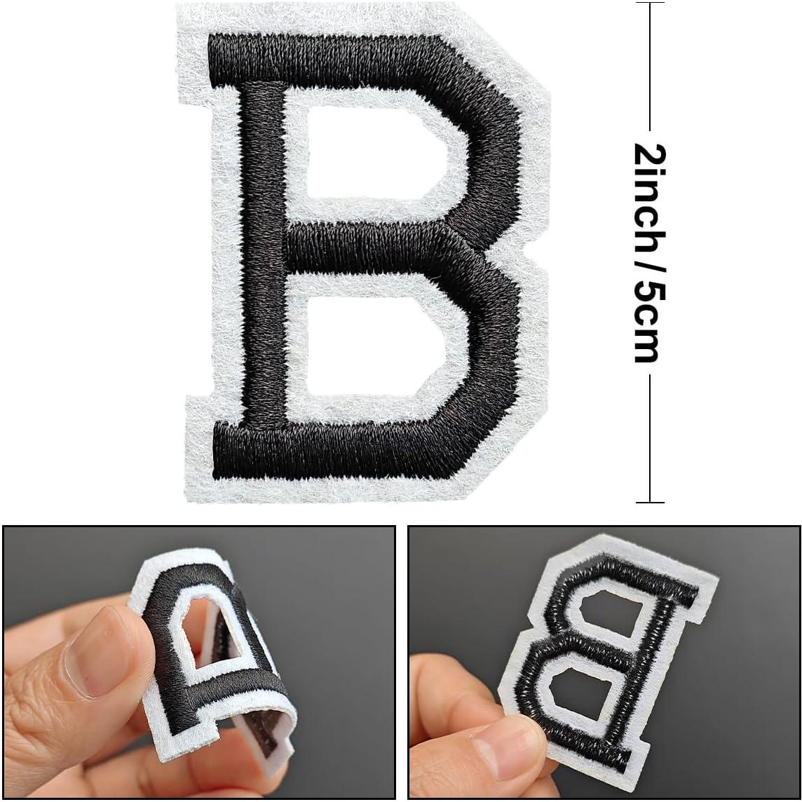 Parche de Letras Planchar ZESION 104 Pcs Alfabeto Negro