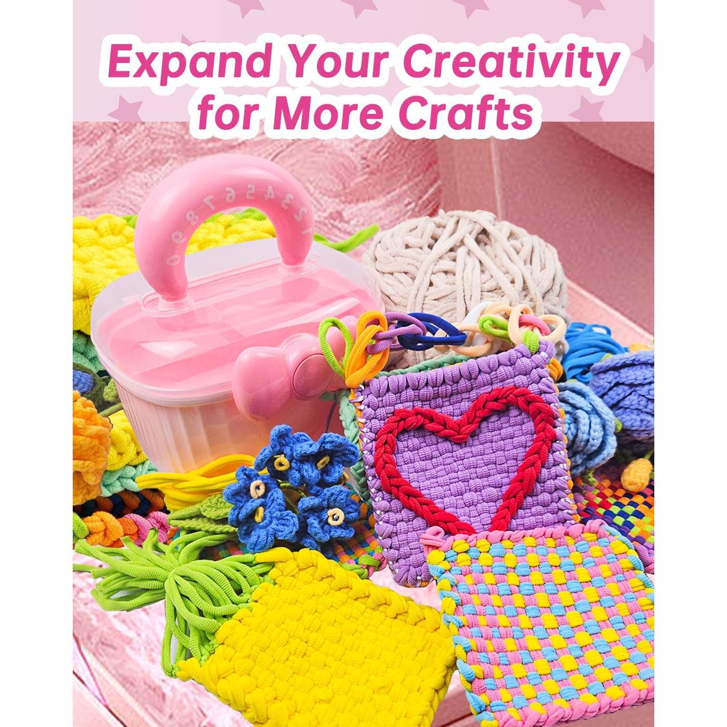 Kit de Telar JIIFO para Posavasos - 500 Piezas, Rosa