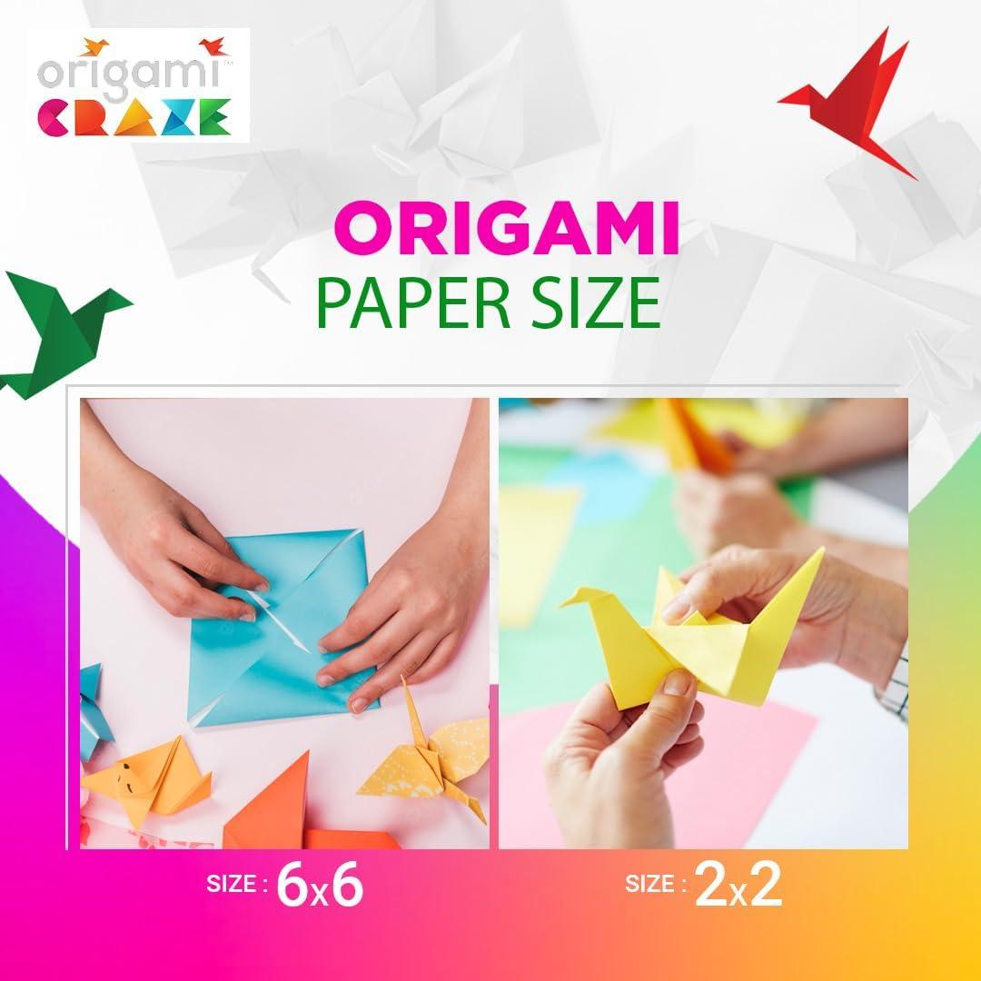 Papel de Origami 200 Hojas Origami Craze 5.08 cm 20 Colores