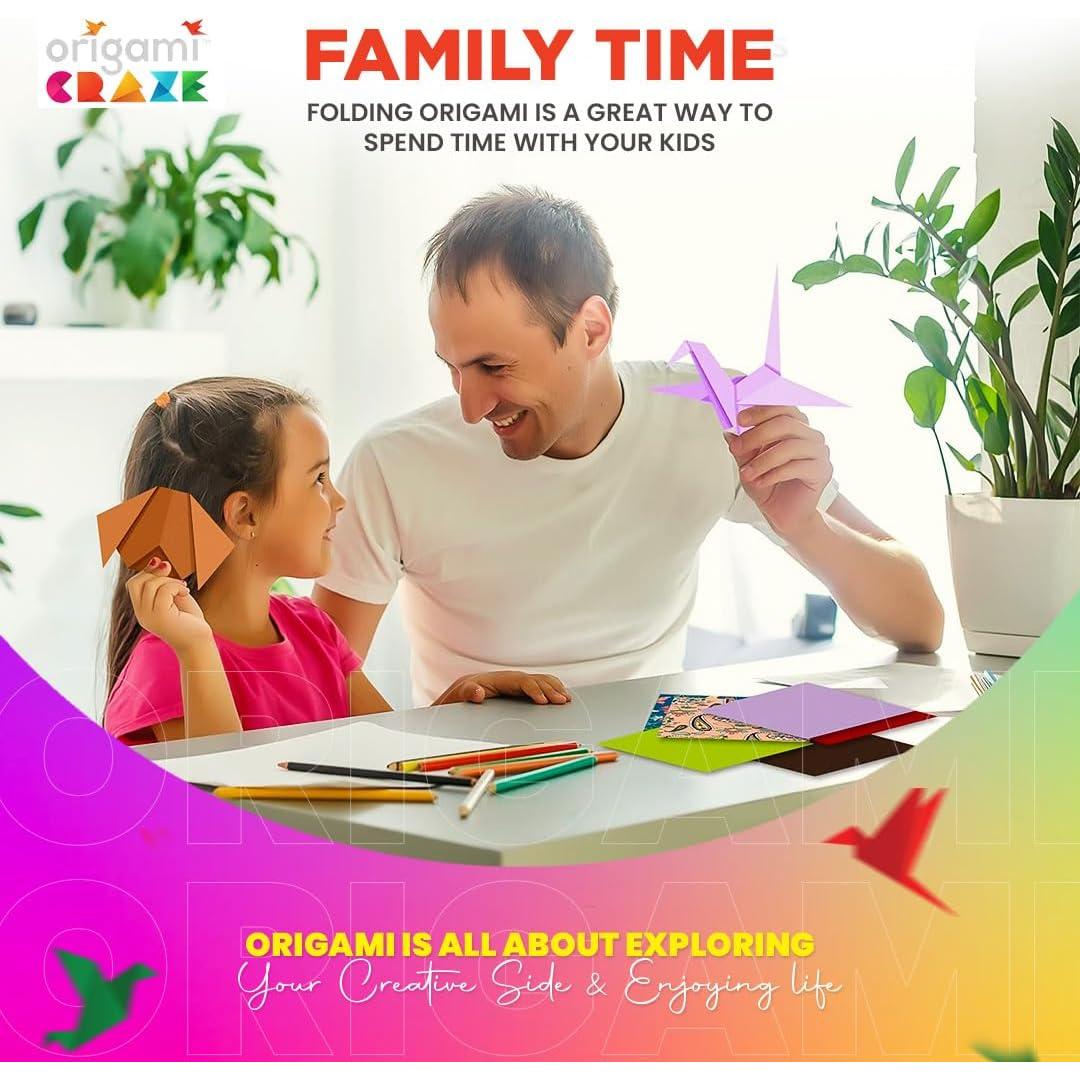 Papel de Origami 200 Hojas Origami Craze 5.08 cm 20 Colores