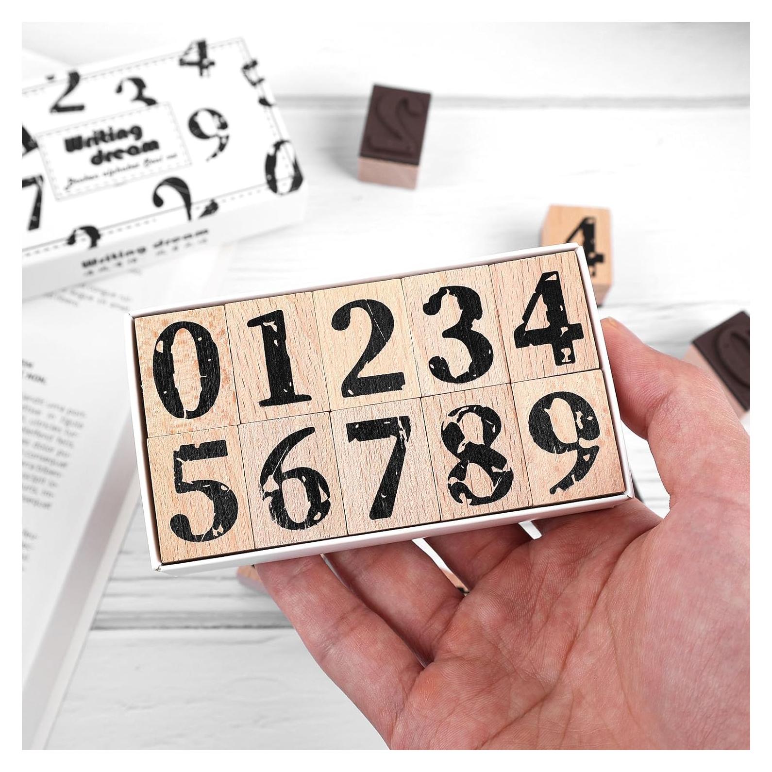 Juego de Sellos de Goma Dizdkizd 10 Piezas Números 0-9