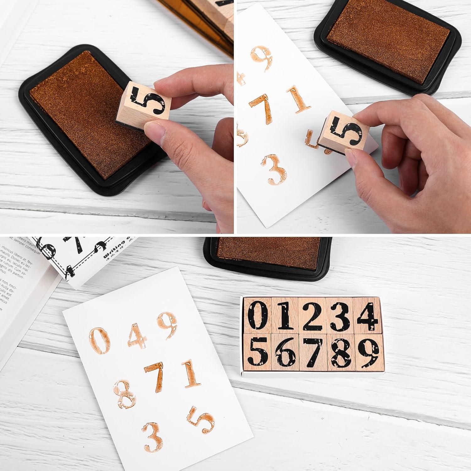 Juego de Sellos de Goma Dizdkizd 10 Piezas Números 0-9