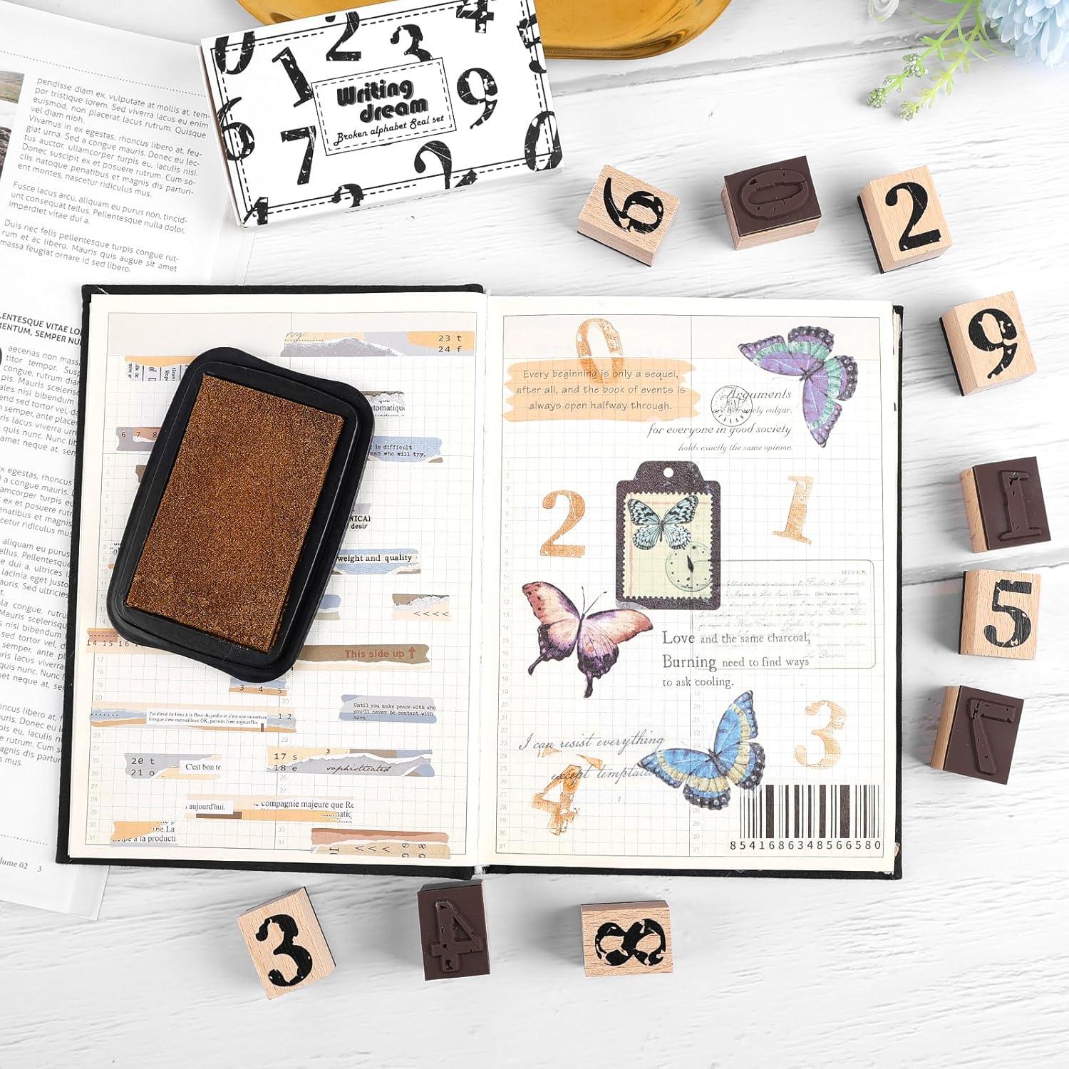 Juego de Sellos de Goma Dizdkizd 10 Piezas Números 0-9