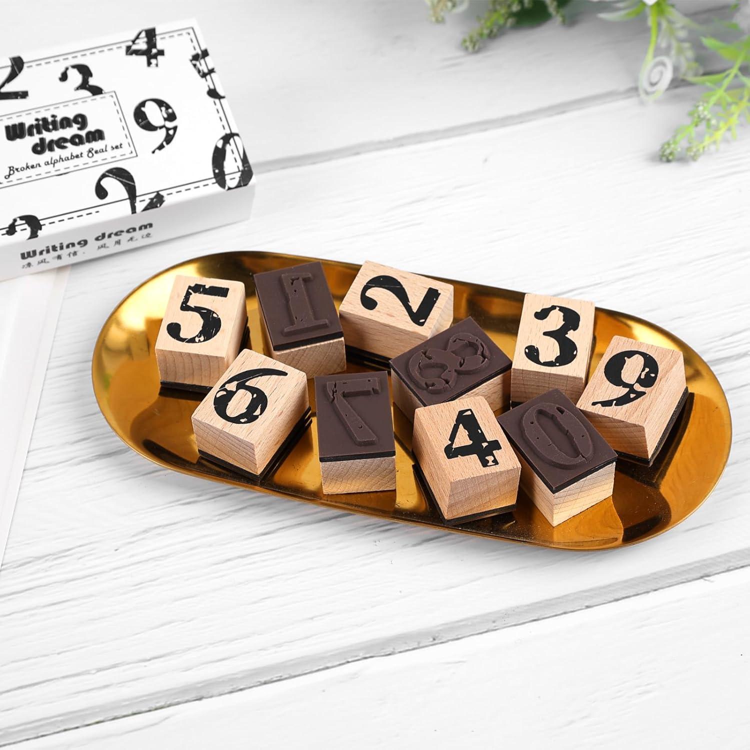 Juego de Sellos de Goma Dizdkizd 10 Piezas Números 0-9