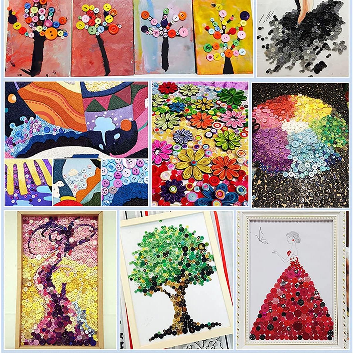 650 Botones Negros Alfykym para Manualidades y Costura