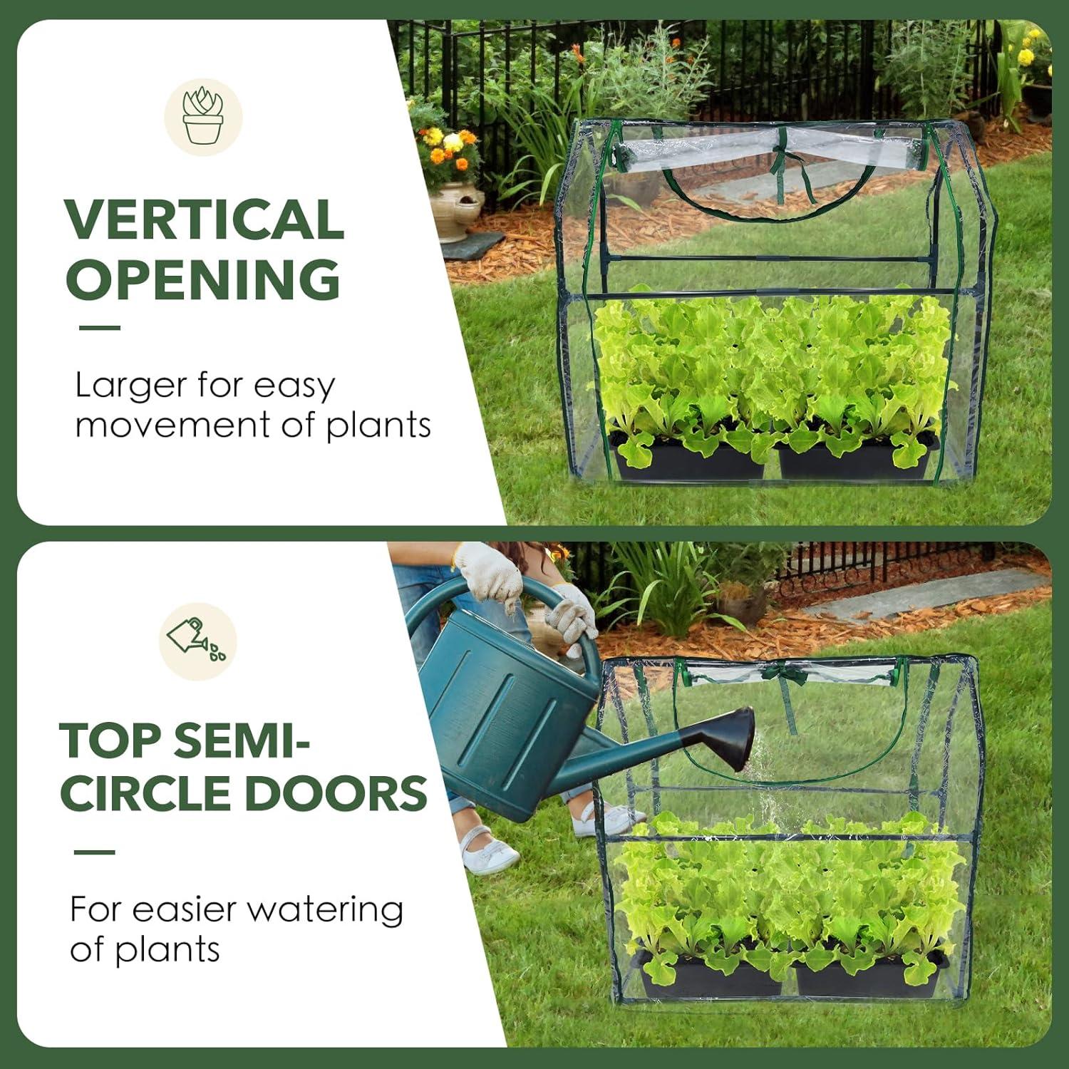 Invernadero Mini Wironlst 91.4x45.7x83.8 cm para Plantas