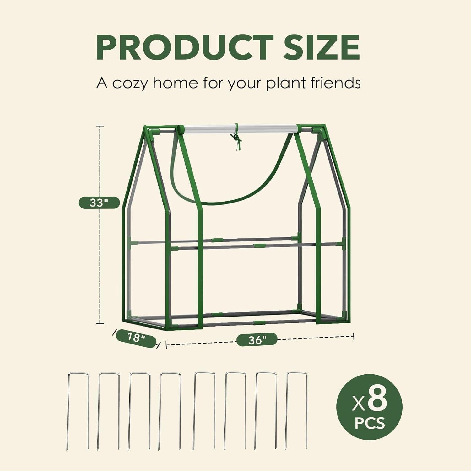 Invernadero Mini Wironlst 91.4x45.7x83.8 cm para Plantas