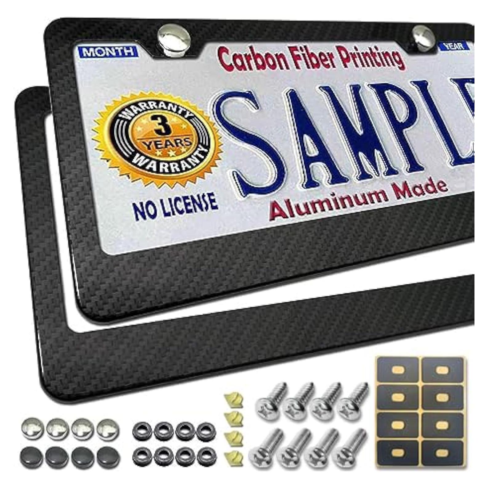 Marco de Placa de Licencia BGGTMO Fibra de Carbono 2 Agujeros