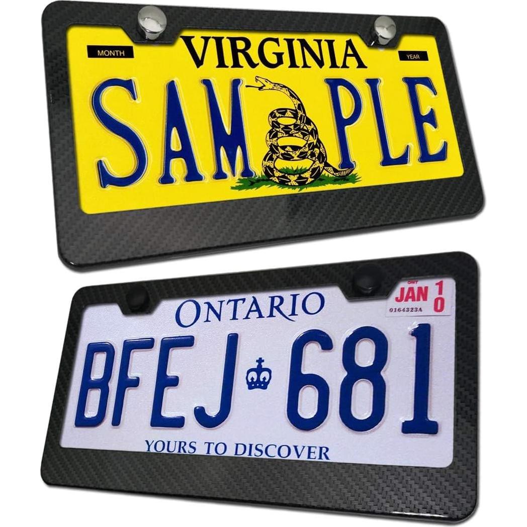 Marco de Placa de Licencia BGGTMO Fibra de Carbono 2 Agujeros