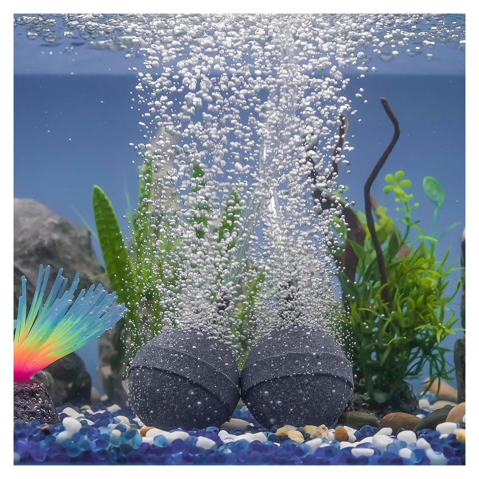 Pawfly Piedra de Aire 4.95 cm Difusor de Oxígeno Acuario Paquete de 2