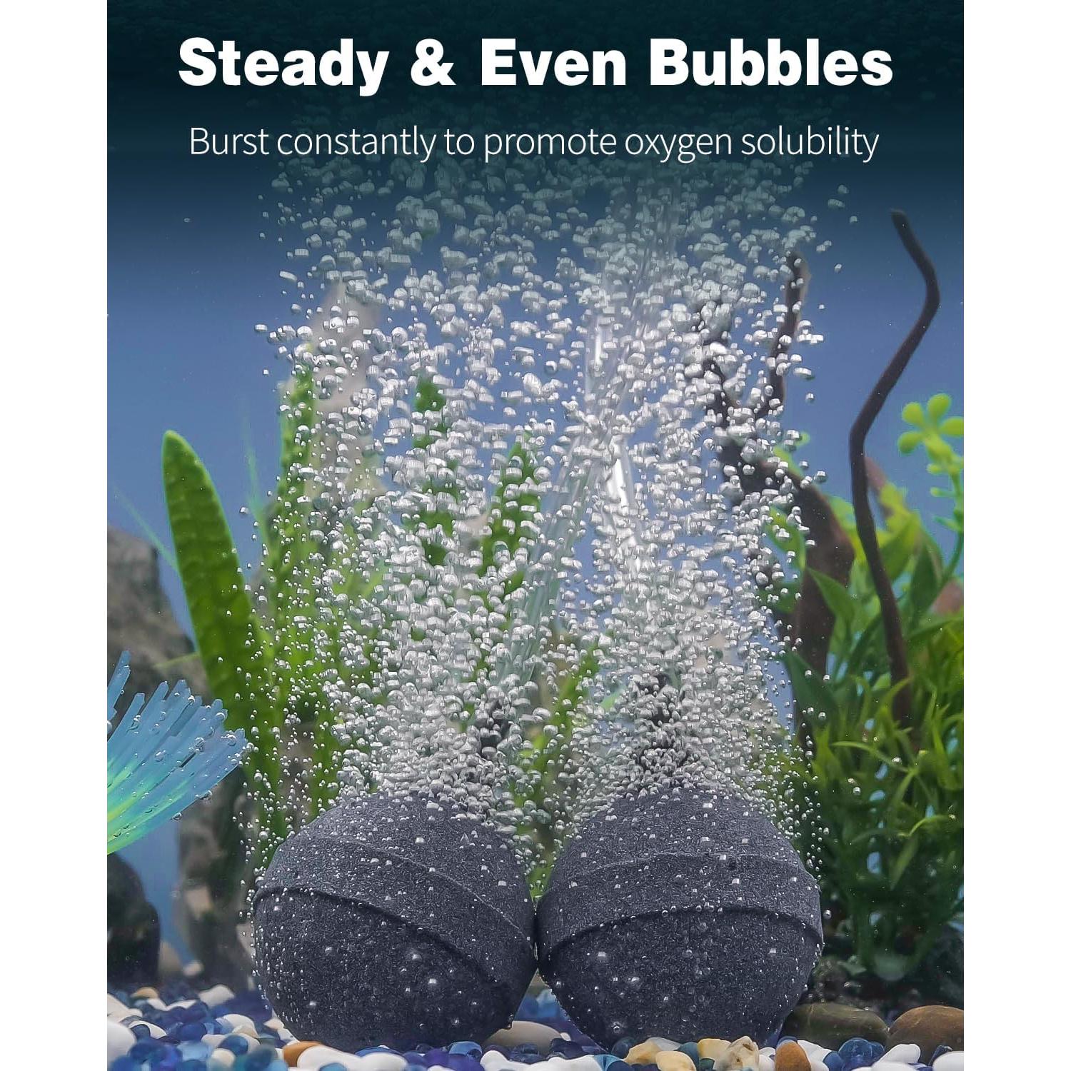 Pawfly Piedra de Aire 4.95 cm Difusor de Oxígeno Acuario Paquete de 2