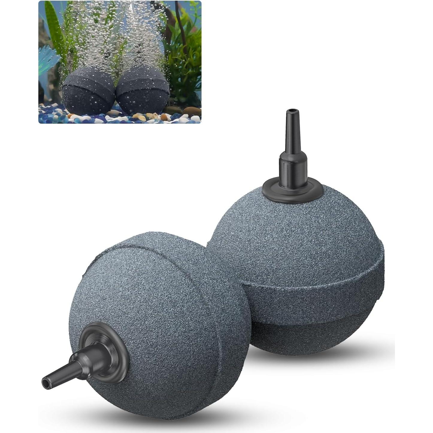 Pawfly Piedra de Aire 4.95 cm Difusor de Oxígeno Acuario Paquete de 2