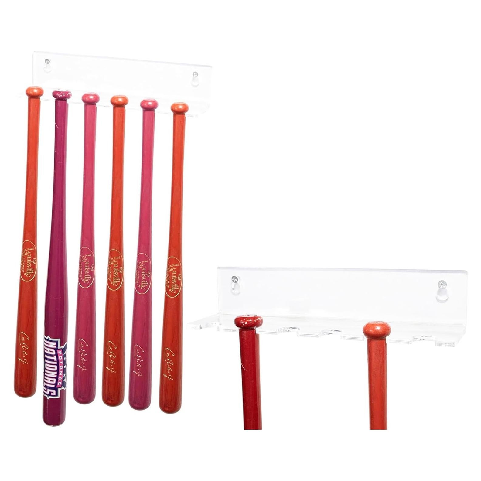 Soporte de Exhibición Acrílico Transparente para 6 Bate Mini