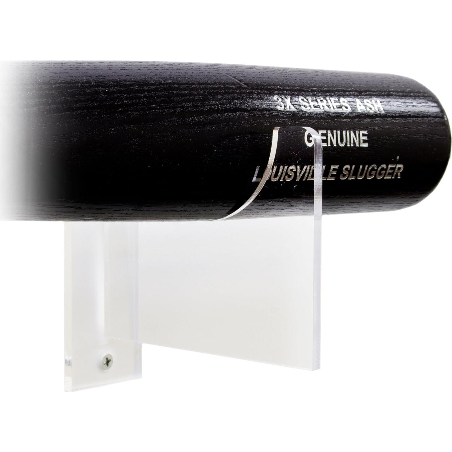 Soporte de Exhibición de Bate de Béisbol Mejores Soportes - Acrílico Transparente - Conjunto de 6