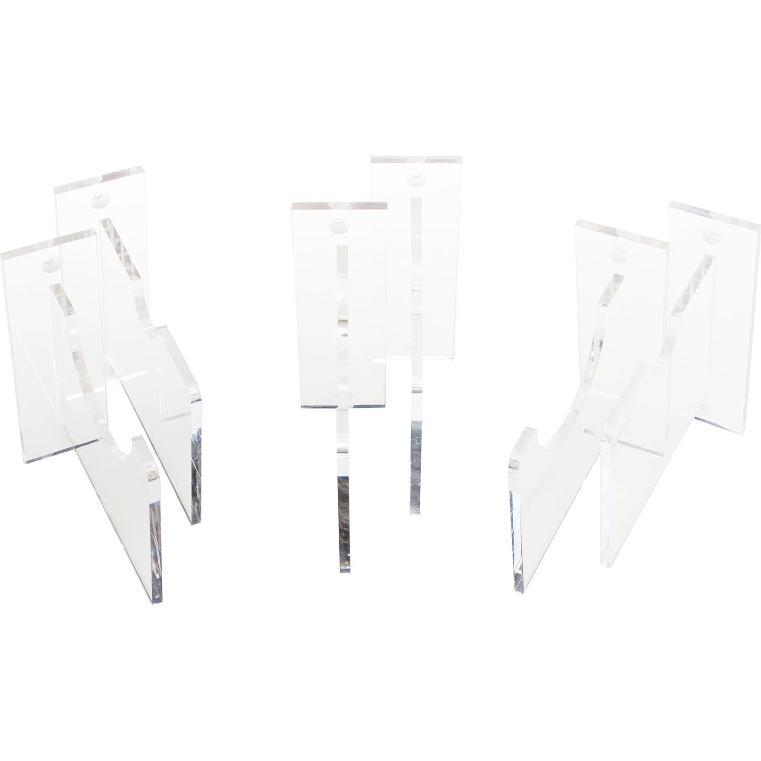 Soporte de Exhibición de Bate de Béisbol Mejores Soportes - Acrílico Transparente - Conjunto de 6