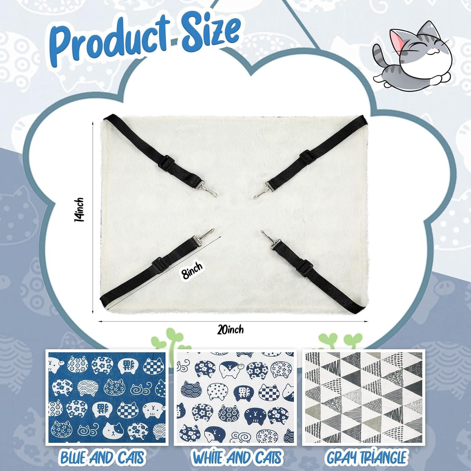 Hamaca Reversible para Mascotas BBTO 53x35 cm Suave Felpa