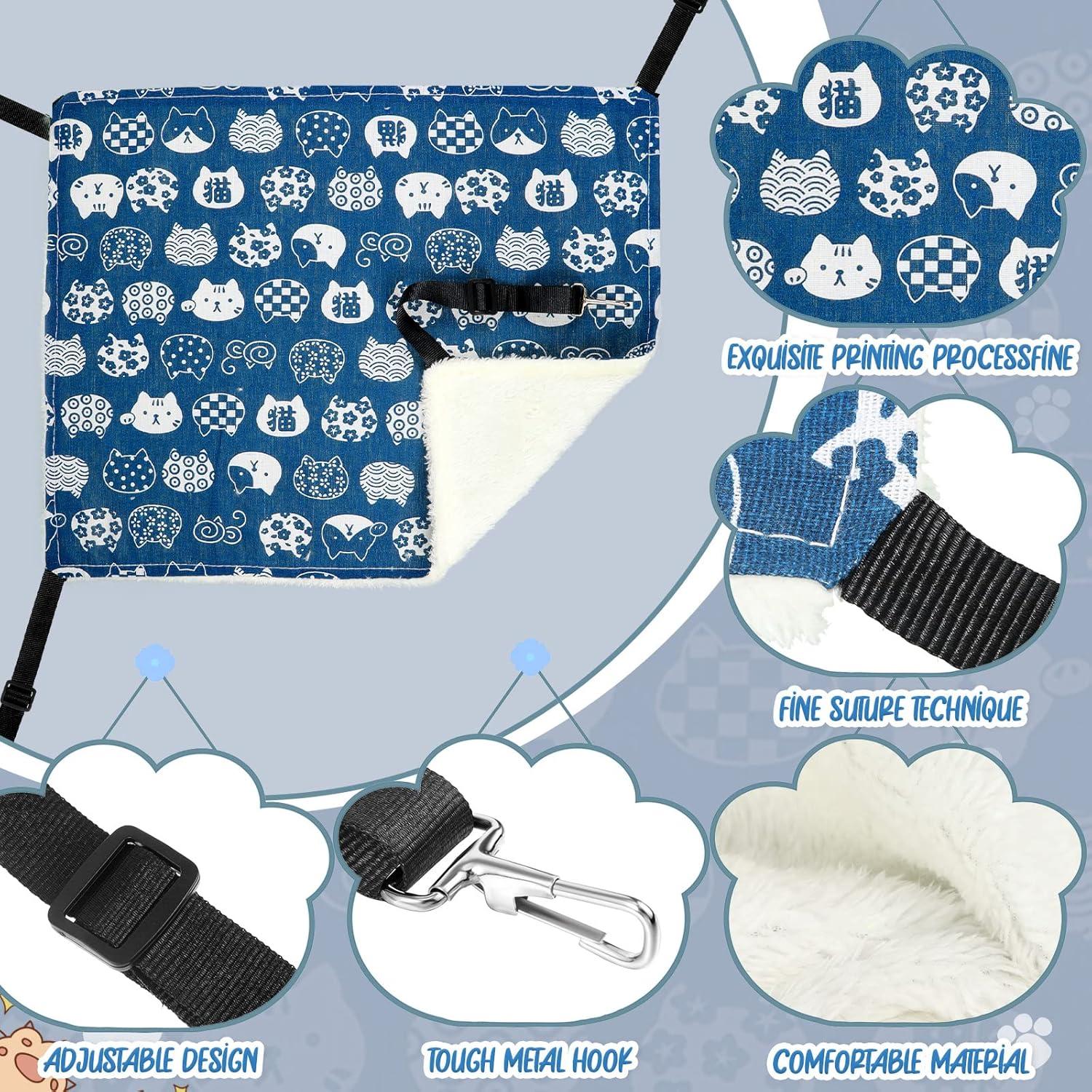 Hamaca Reversible para Mascotas BBTO 53x35 cm Suave Felpa