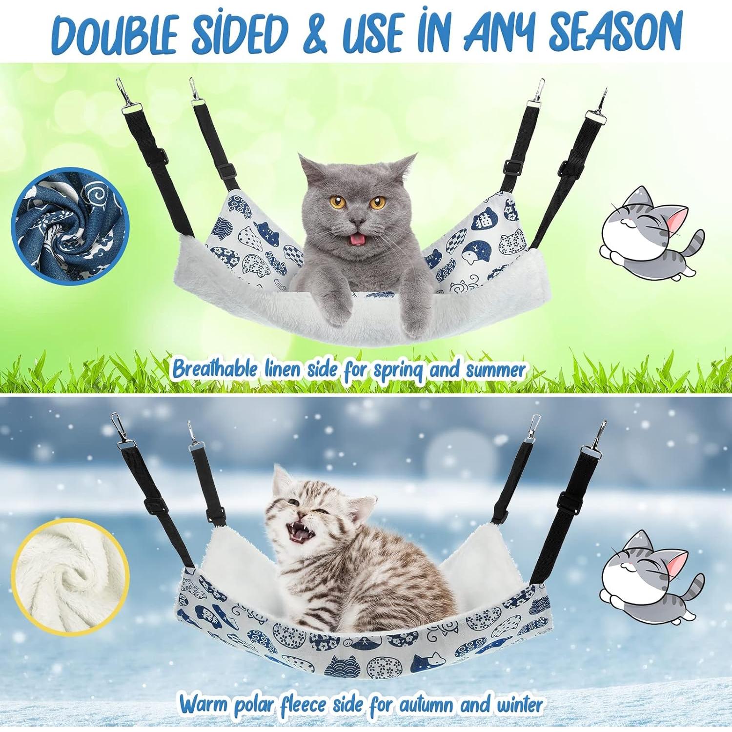 Hamaca Reversible para Mascotas BBTO 53x35 cm Suave Felpa