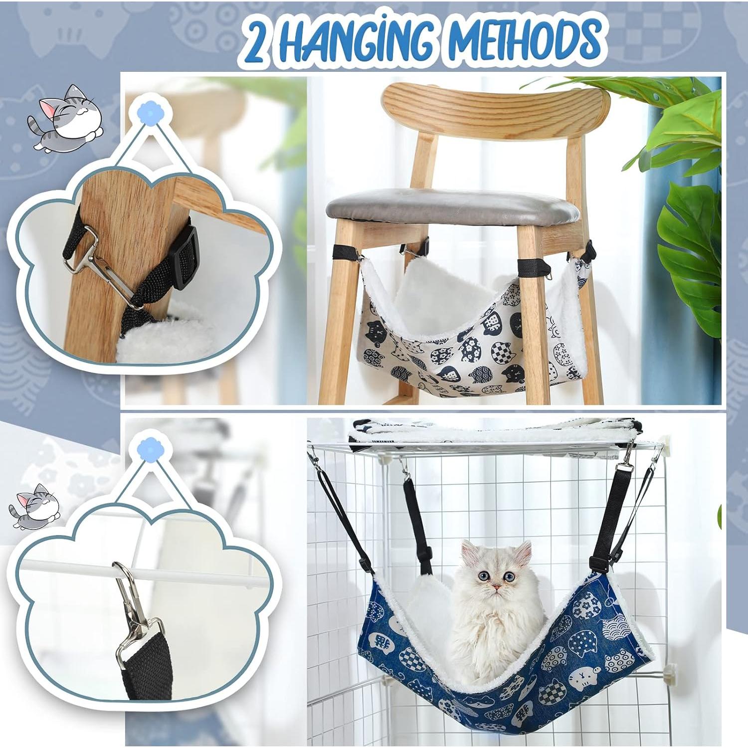 Hamaca Reversible para Mascotas BBTO 53x35 cm Suave Felpa